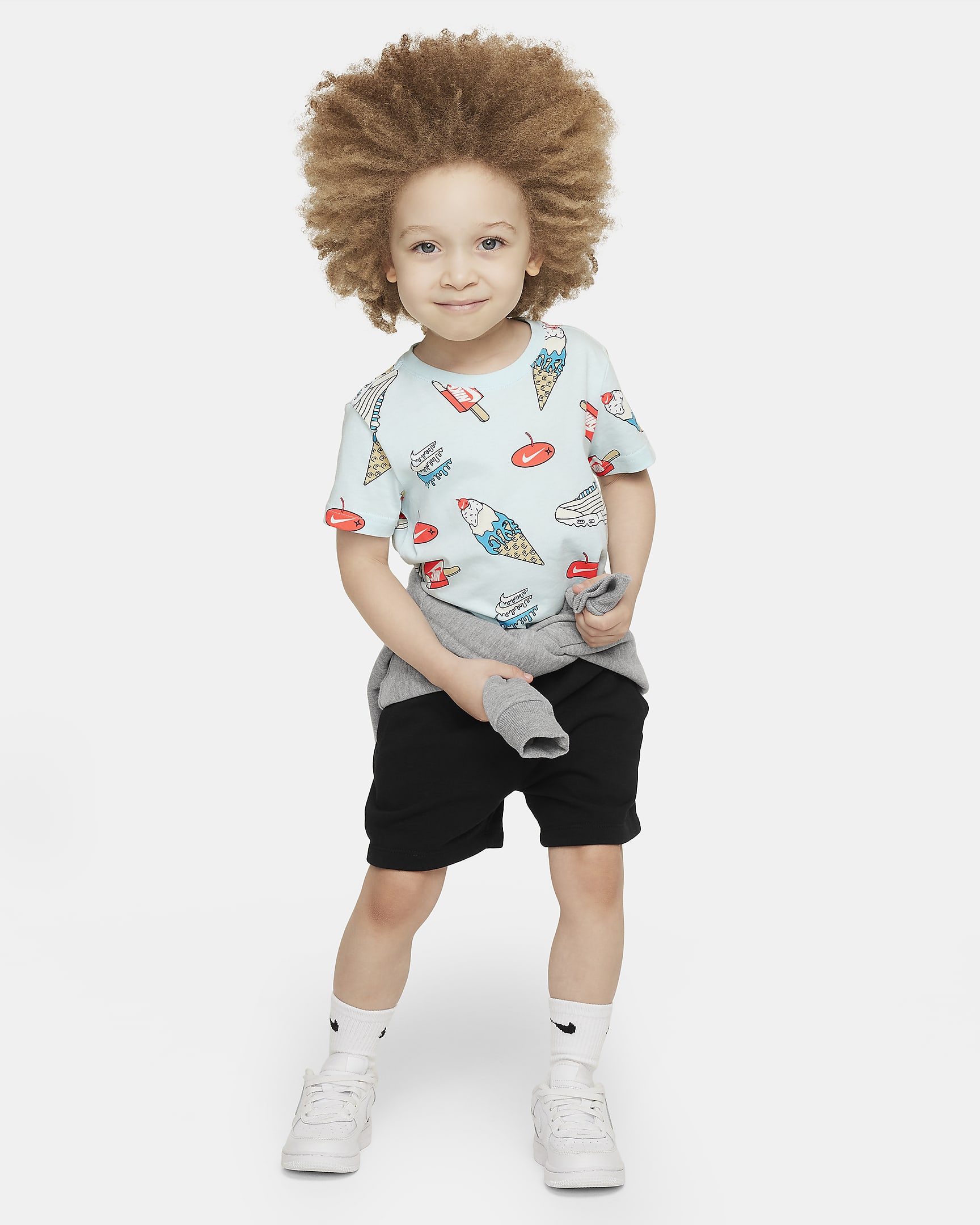 Playera con estampado Sole Food infantil Nike - Azul glacial