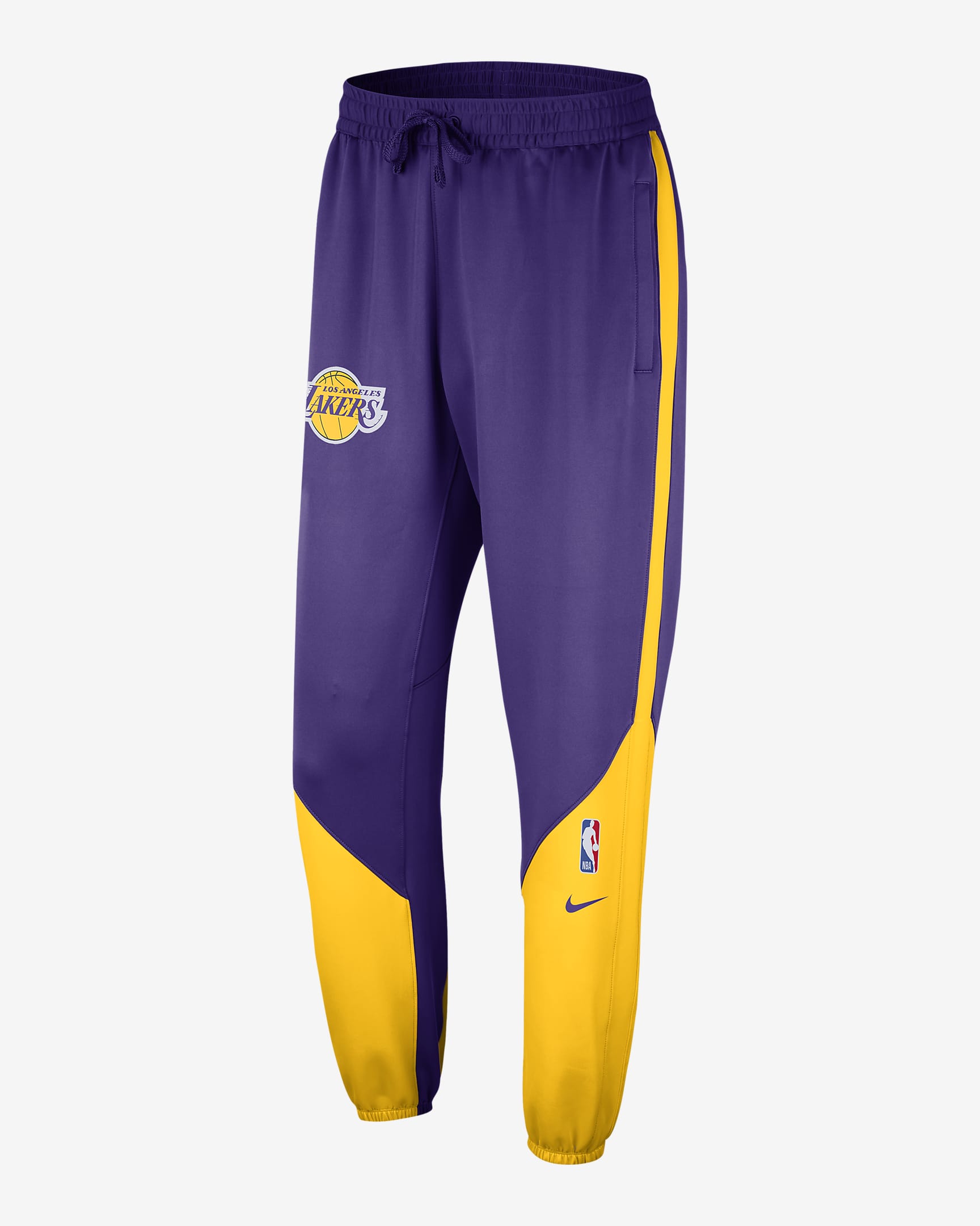 Los Angeles Lakers Showtime Men's Nike Dri-FIT NBA Trousers - Field Purple/Amarillo