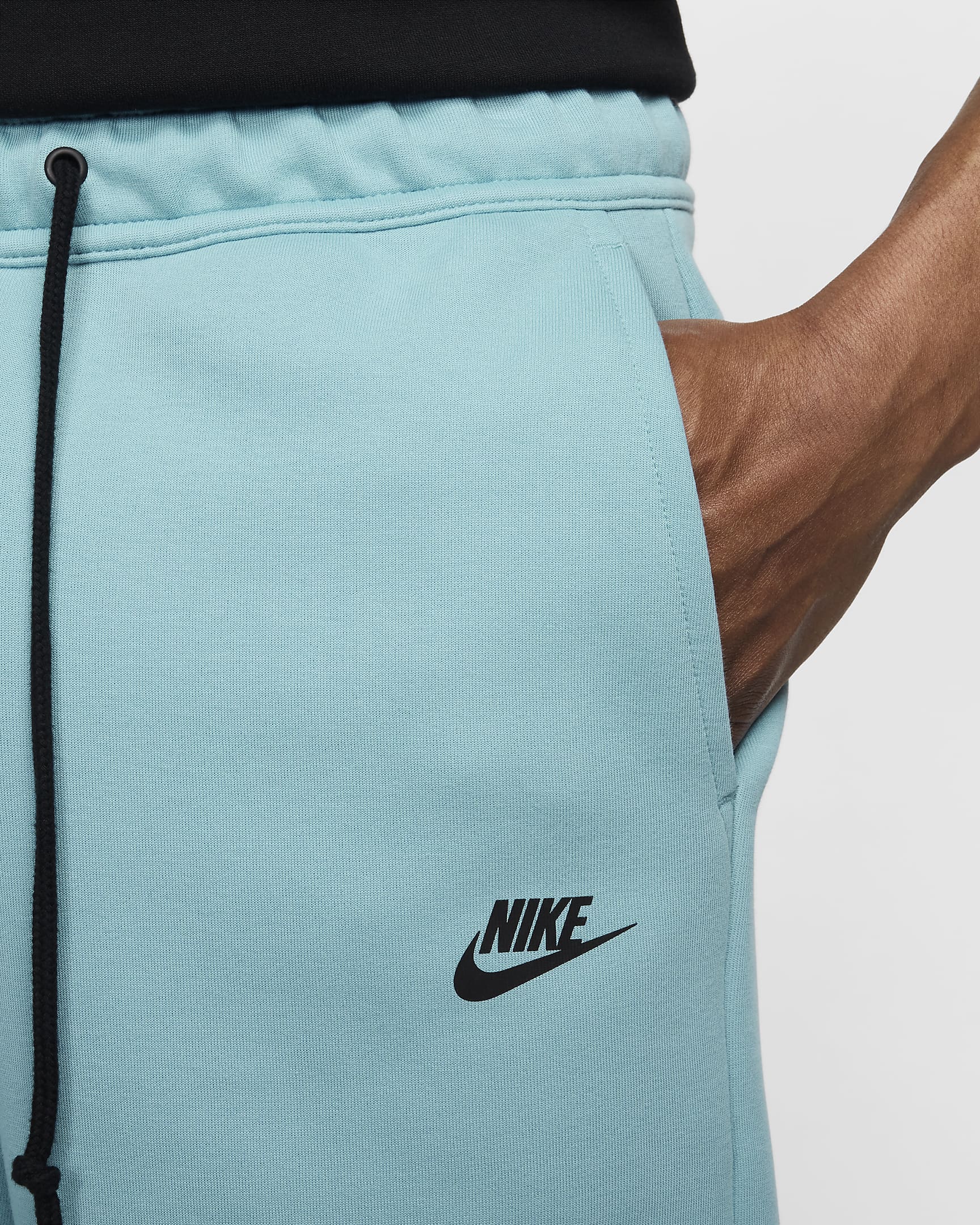 Short Nike Sportswear Tech Fleece pour homme - Denim Turquoise/Noir