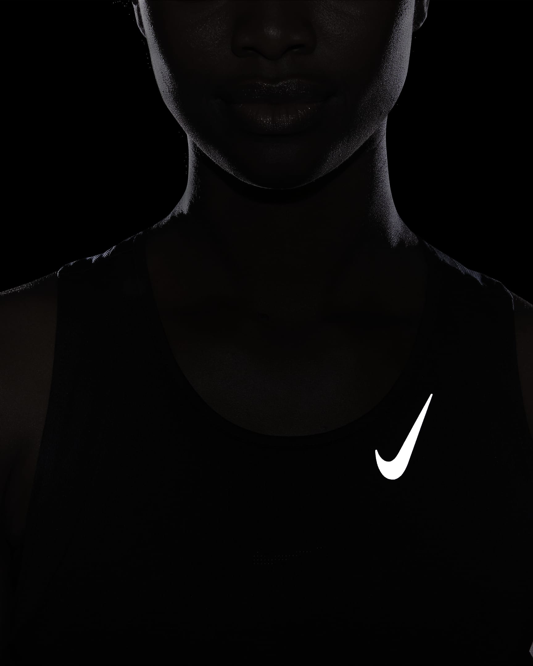 Débardeur court de running Nike Dri-FIT Race pour Femme - Noir