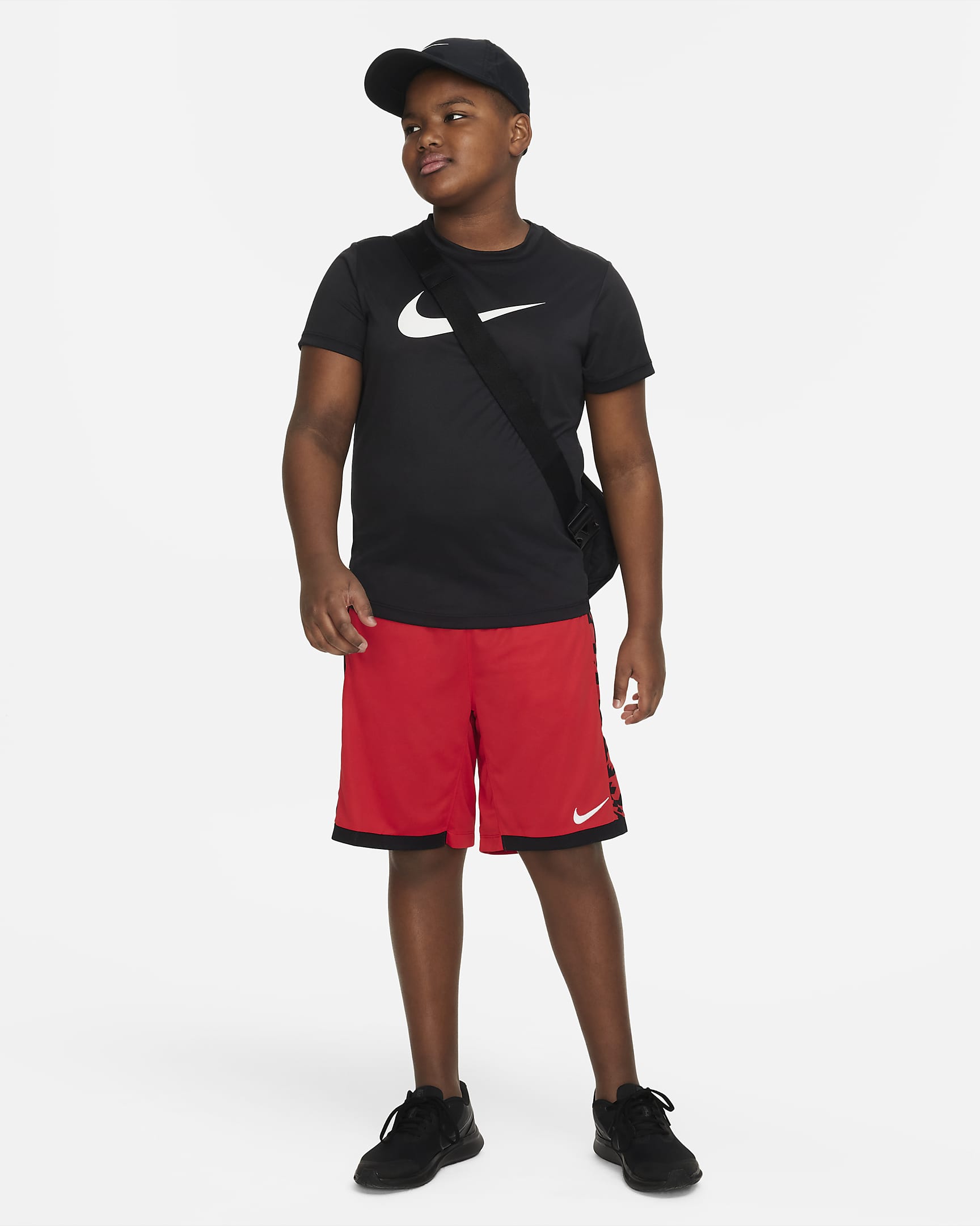 Nike Dri-FIT Trophy Big Kids' (Boys') Training Shorts (Extended Size) - University Red/Black/White