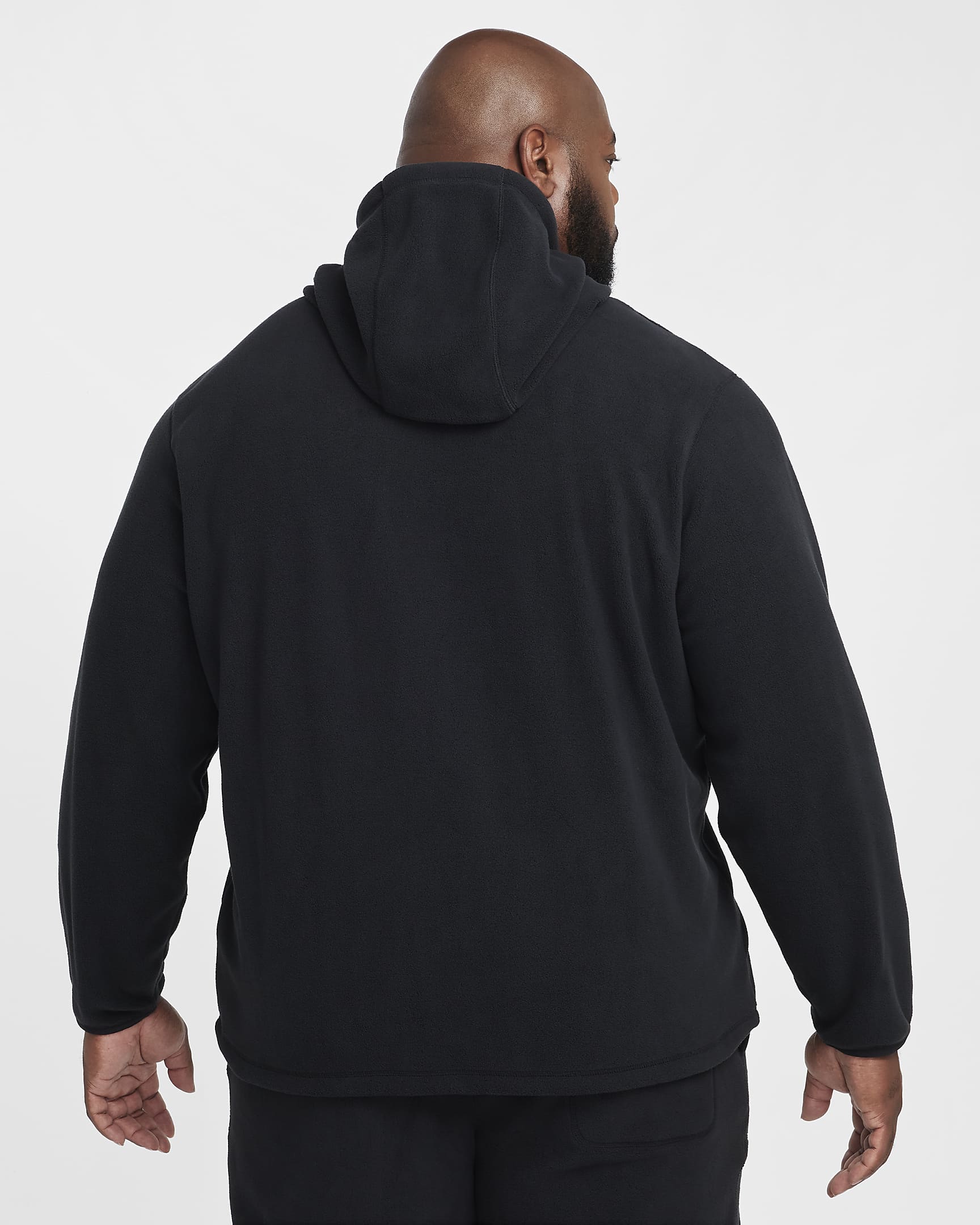 Nike Club Men's Winterized Pullover Hoodie - Black/White