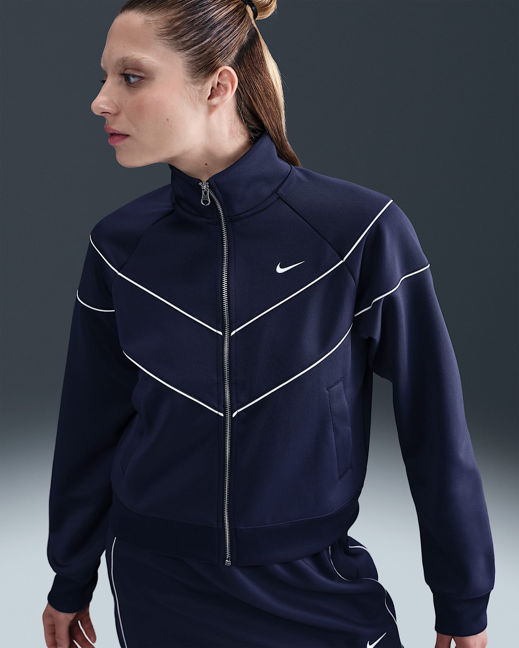 Nike Sportswear Windrunner Women's Knit Jacket - Midnight Navy/Sail/Sail