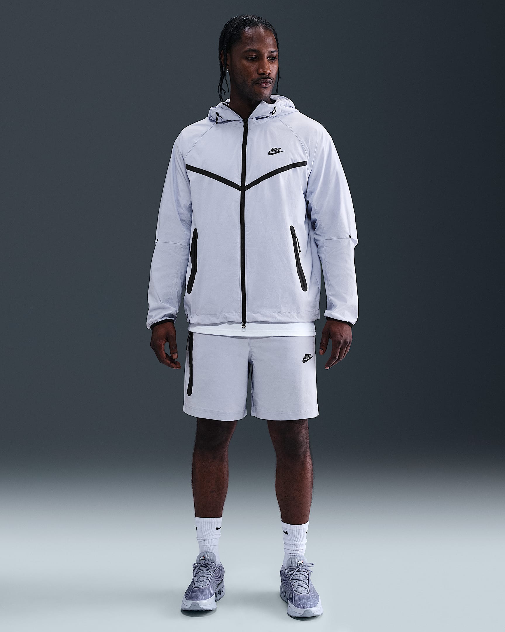 Shorts de tejido Woven para hombre Nike Tech - Fantasma/Negro