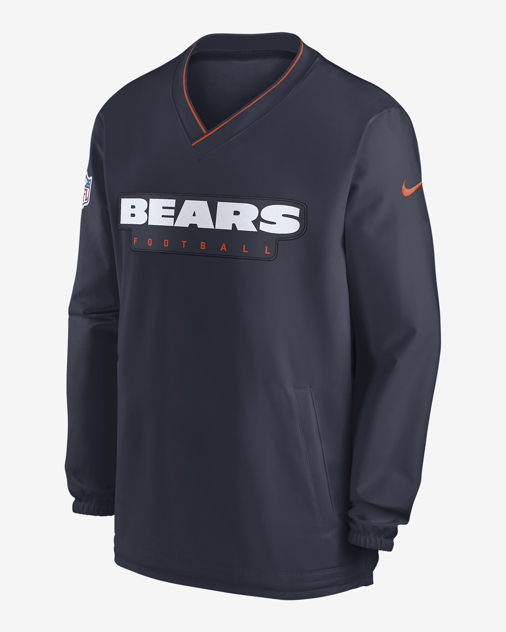 Chicago Bears Sideline Men's Nike NFL Long-Sleeve Windshirt - Navy