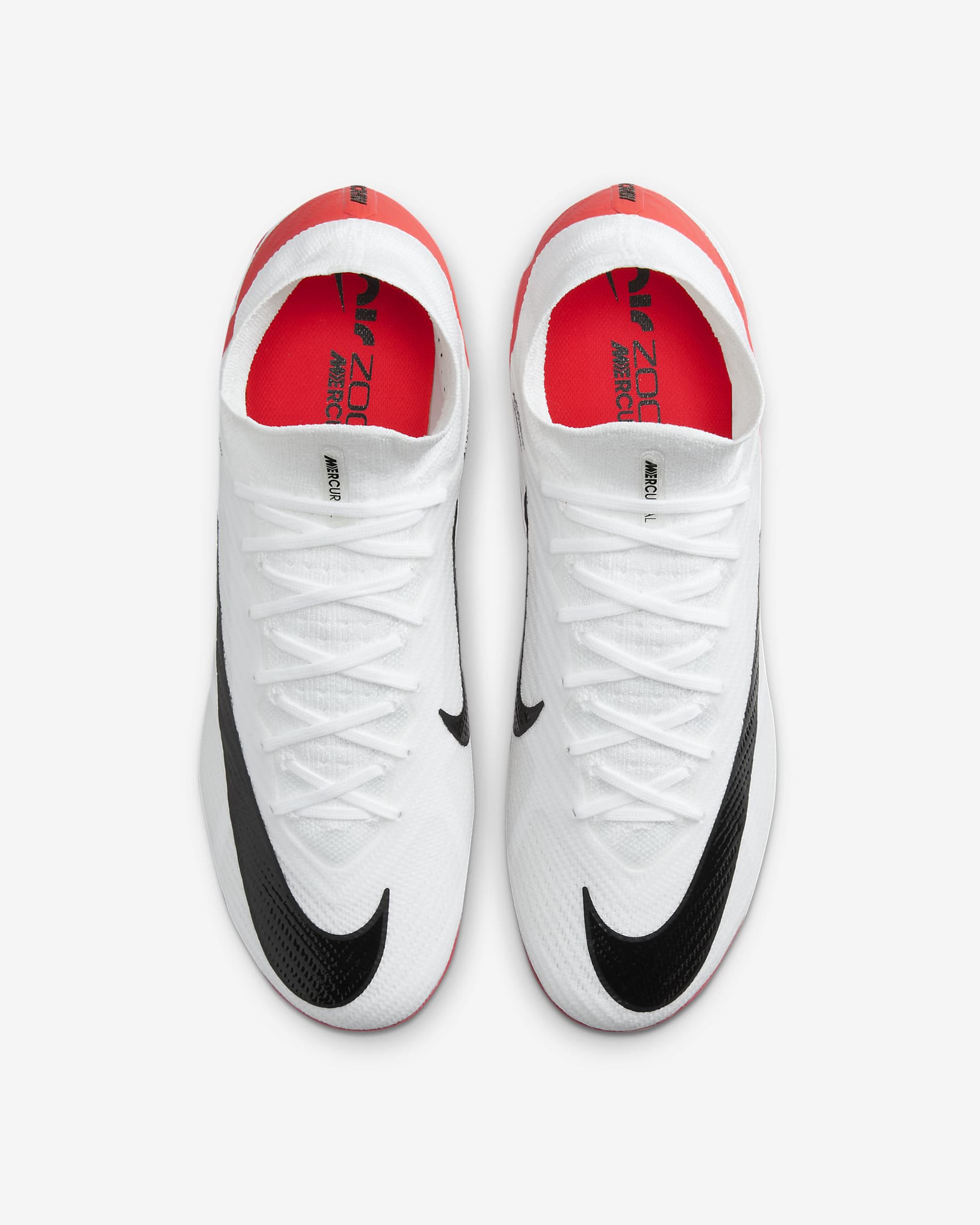 Tacos de fútbol de corte para terreno firme de corte high Nike Mercurial Superfly 9 Elite - Carmesí brillante/Negro/Blanco