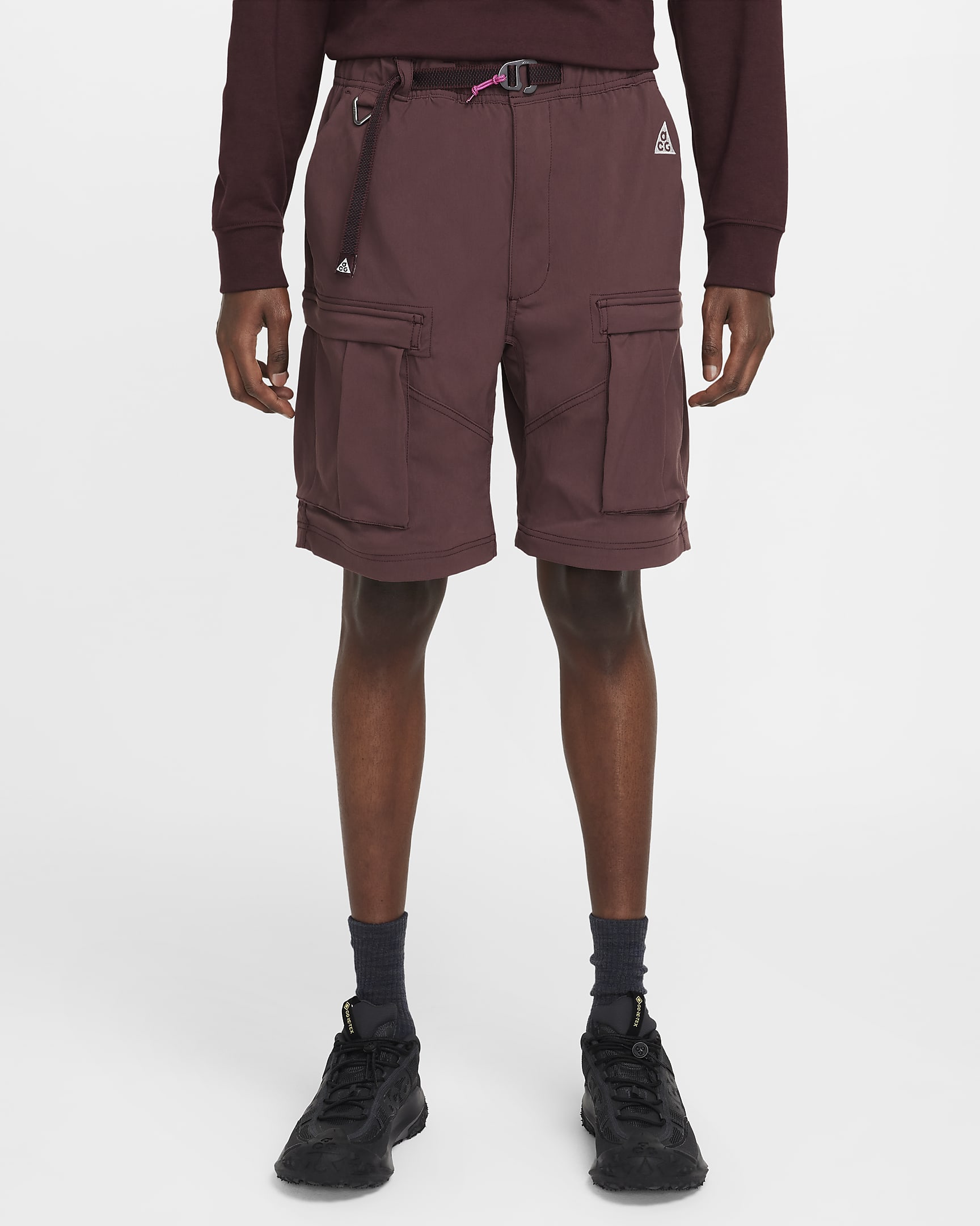 Pantaloni cargo Nike ACG "Smith Summit" - Uomo - Burgundy Crush/Nero/Laser Fuchsia/Summit White