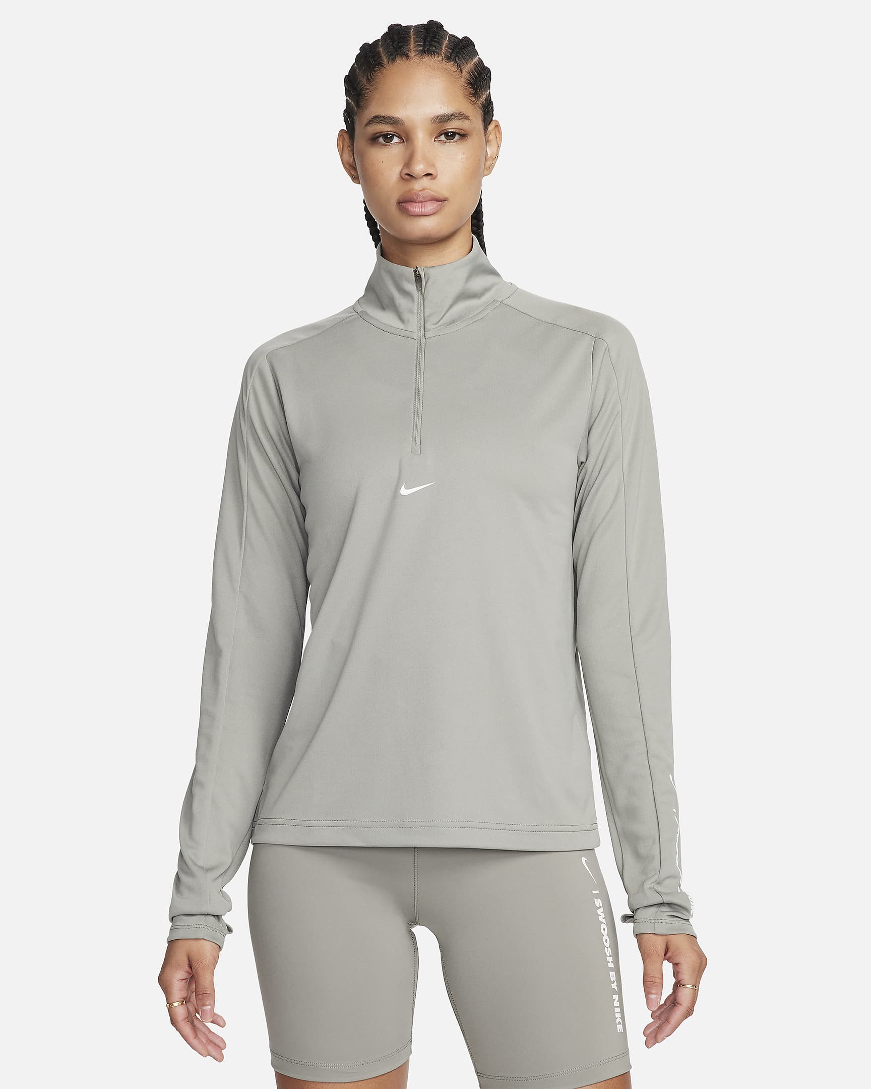 Nike Pacer Women's Dri-FIT 1/4-Zip Sweatshirt - Dark Stucco/Sail
