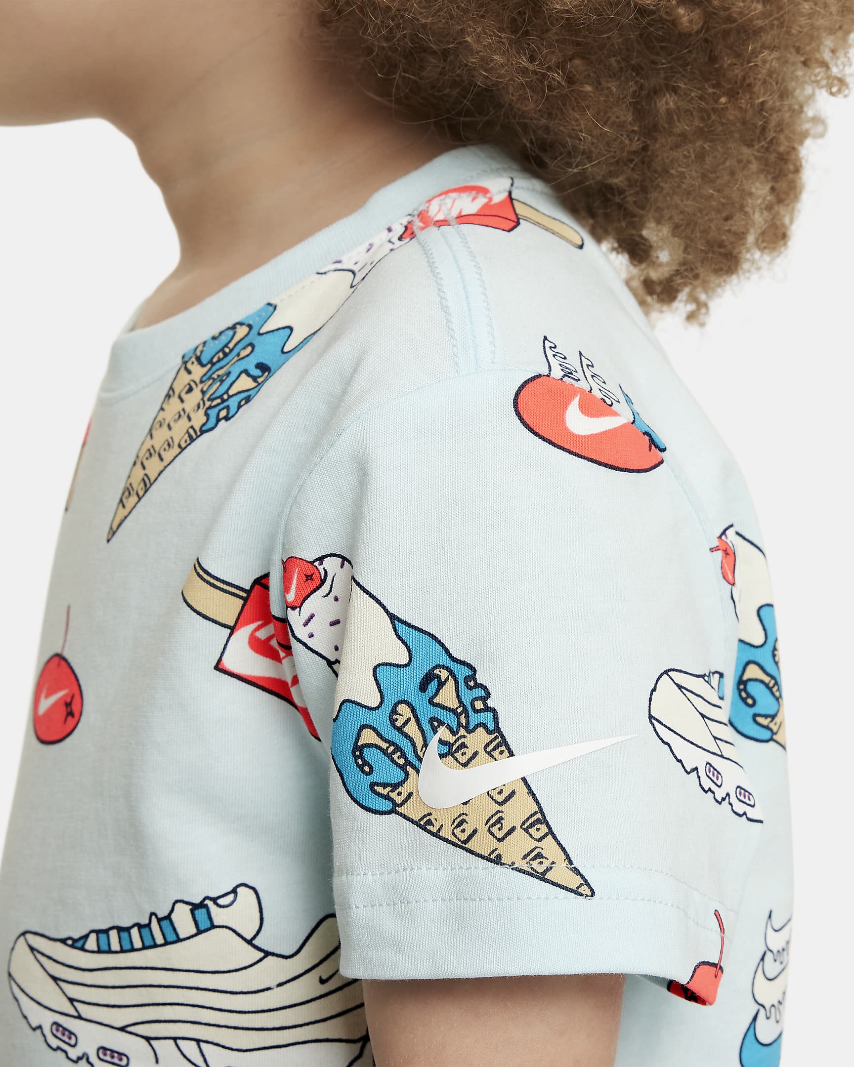 Playera con estampado Sole Food infantil Nike - Azul glacial