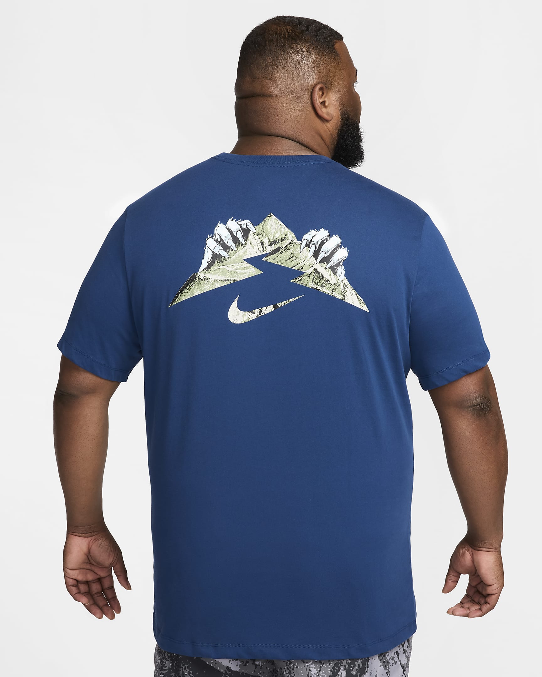 Playera de correr Dri-FIT para hombre Nike - Azul valiente