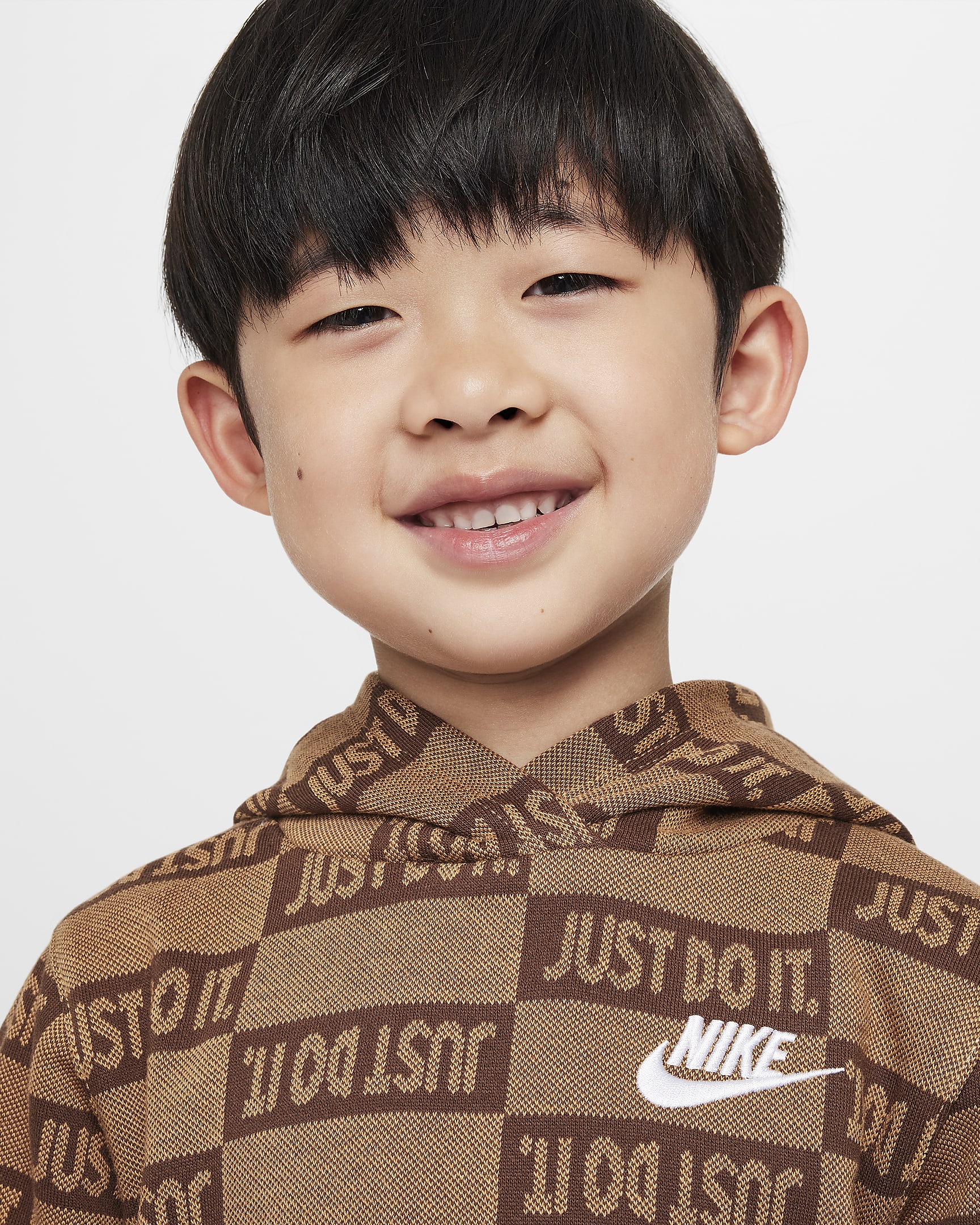 Sudadera con gorro sin cierre de tejido Fleece infantil Nike Sportswear Textured Club - Lino