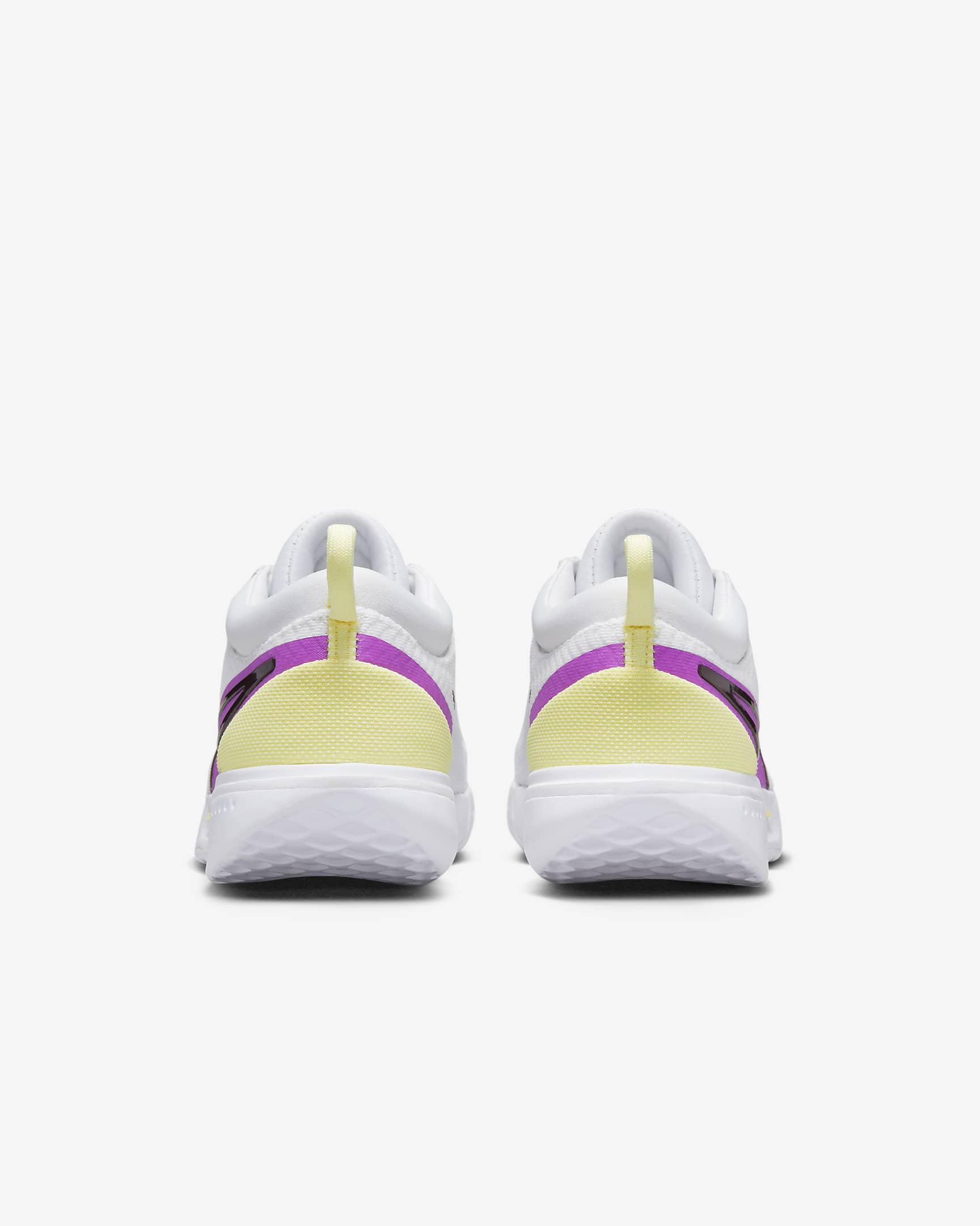 NikeCourt Air Zoom Pro Women's Hard Court Tennis Shoes - White/Citron Tint/Earth/Fuchsia Dream