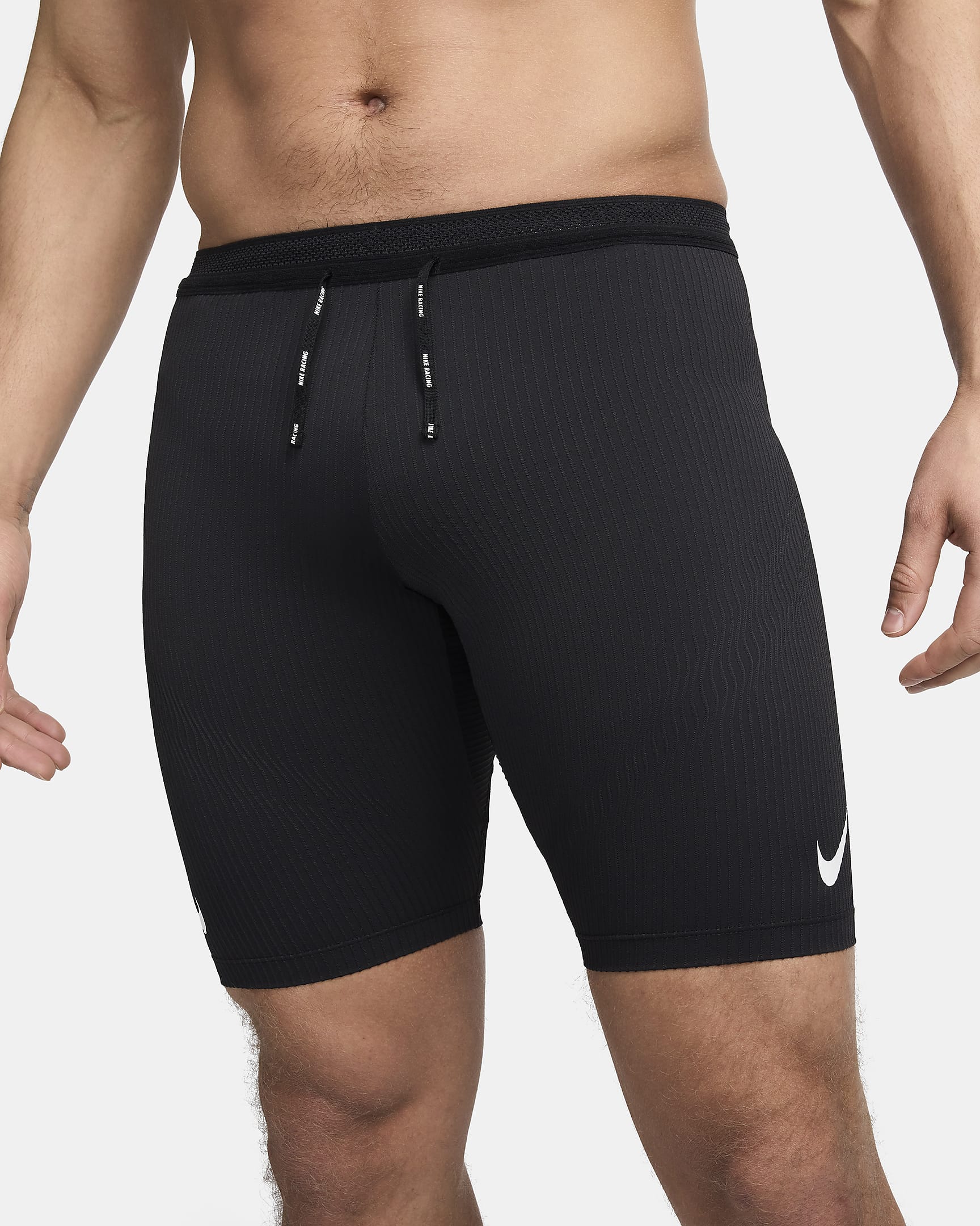 Nike AeroSwiftDri-FIT  ADV Lauftights in halber Länge für Herren - Schwarz/Summit White