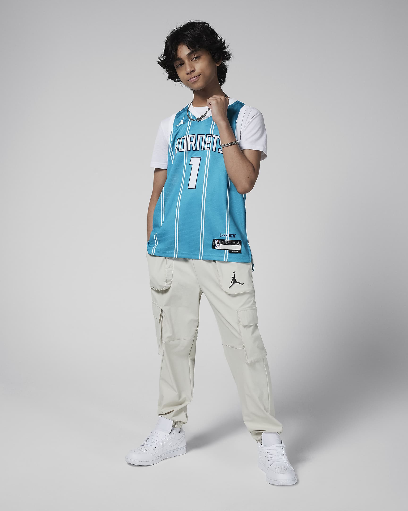 Charlotte Hornets 2023/24 Icon Edition Camiseta Swingman Nike Dri-FIT de la NBA - Niño - Rapid Teal