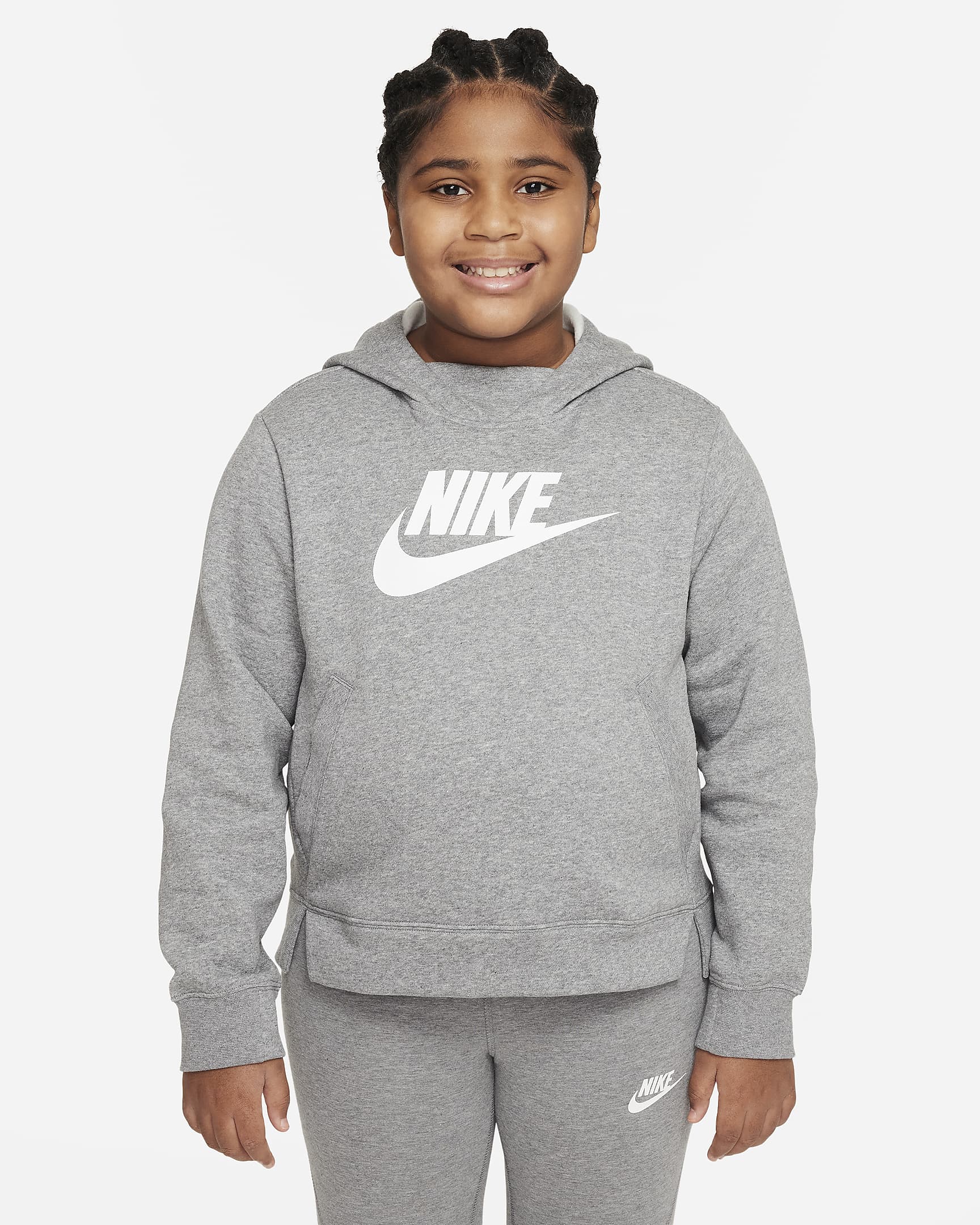 Nike Sportswear Big Kids' (Girls') Pullover Hoodie (Extended Size ...