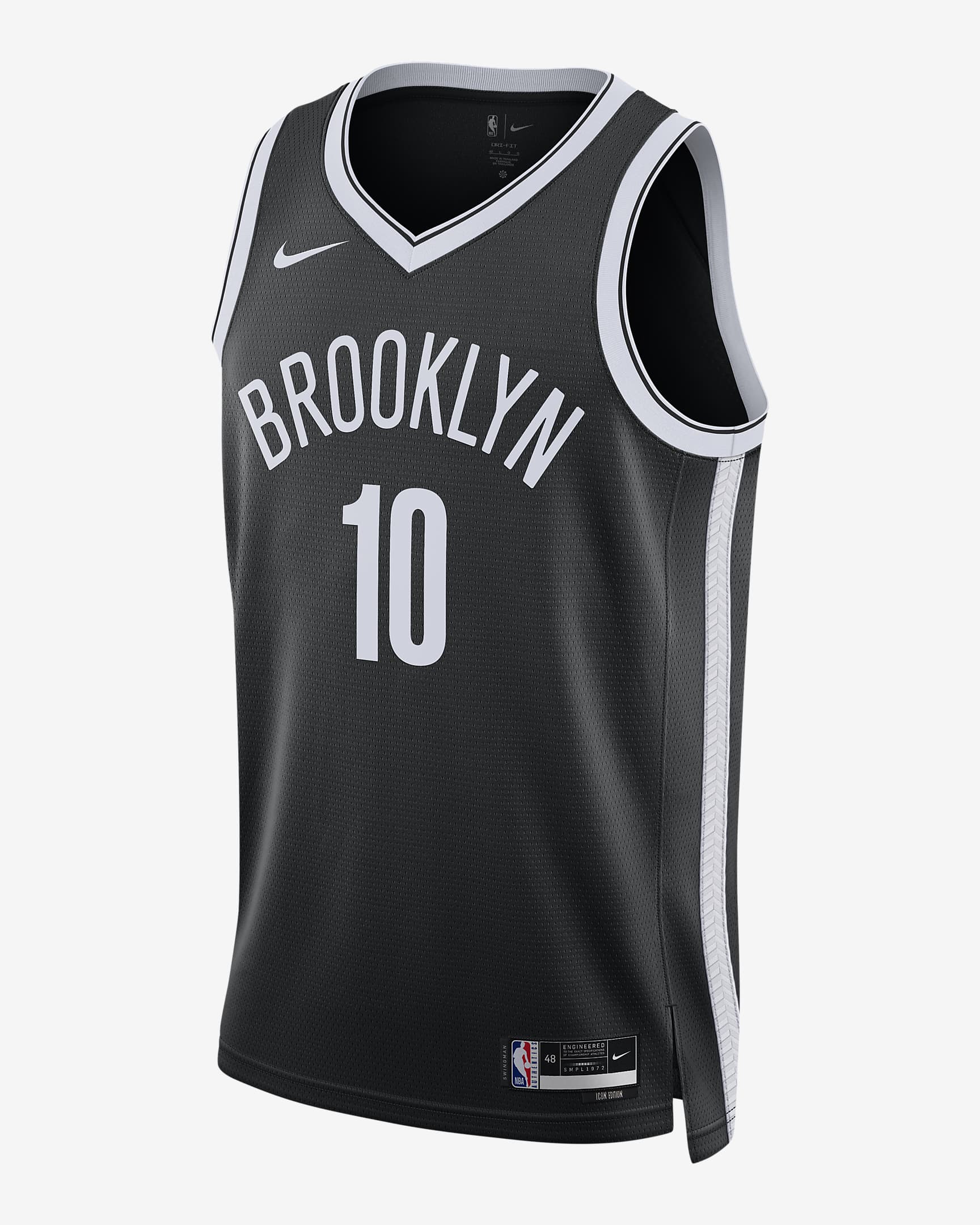 Maillot Nike Dri-FIT NBA Swingman Brooklyn Nets Icon Edition 2022/23 pour homme - Noir