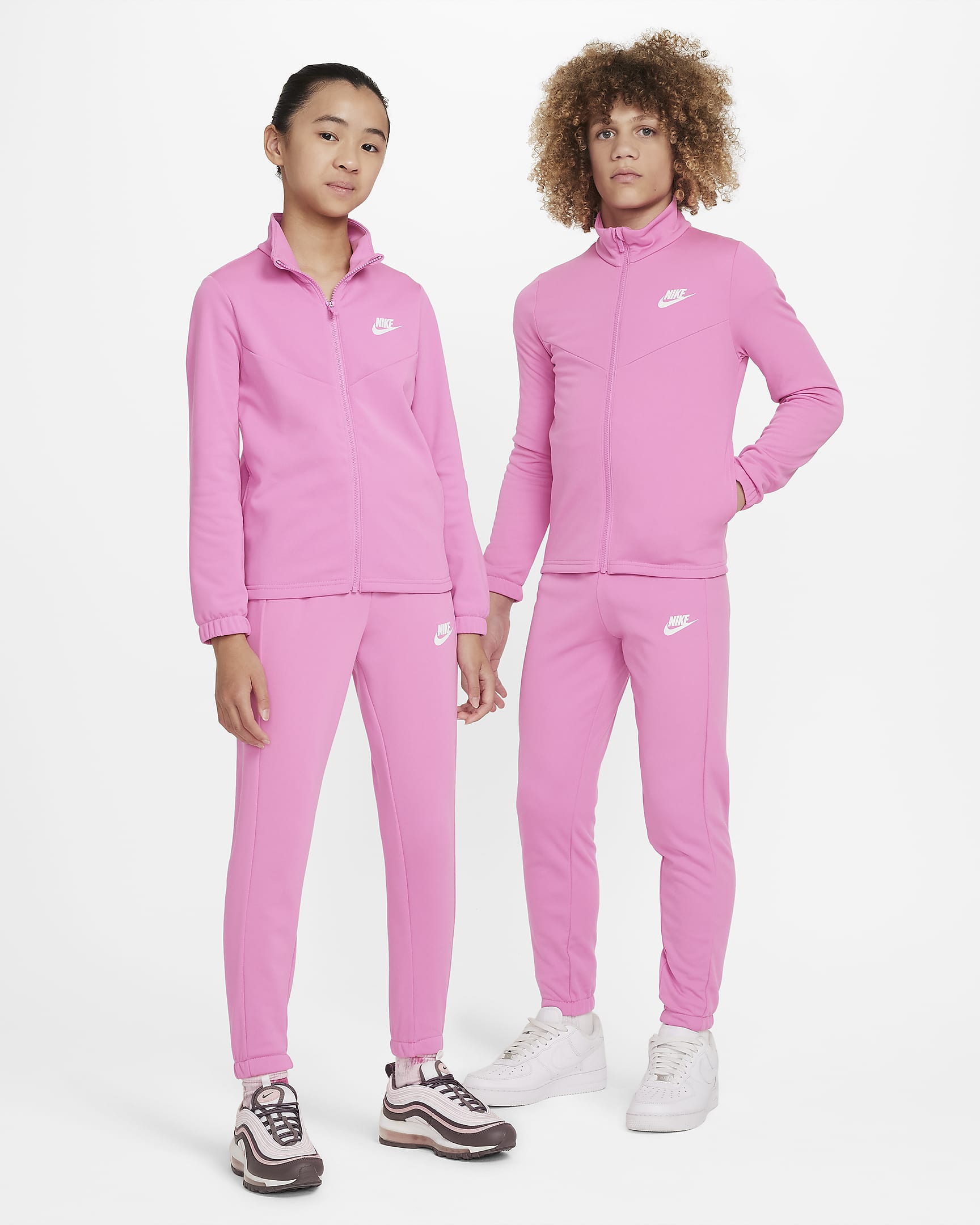 Conjunto de entrenamiento para niños talla grande Nike Sportswear - Rosa alegre/Rosa alegre/Blanco