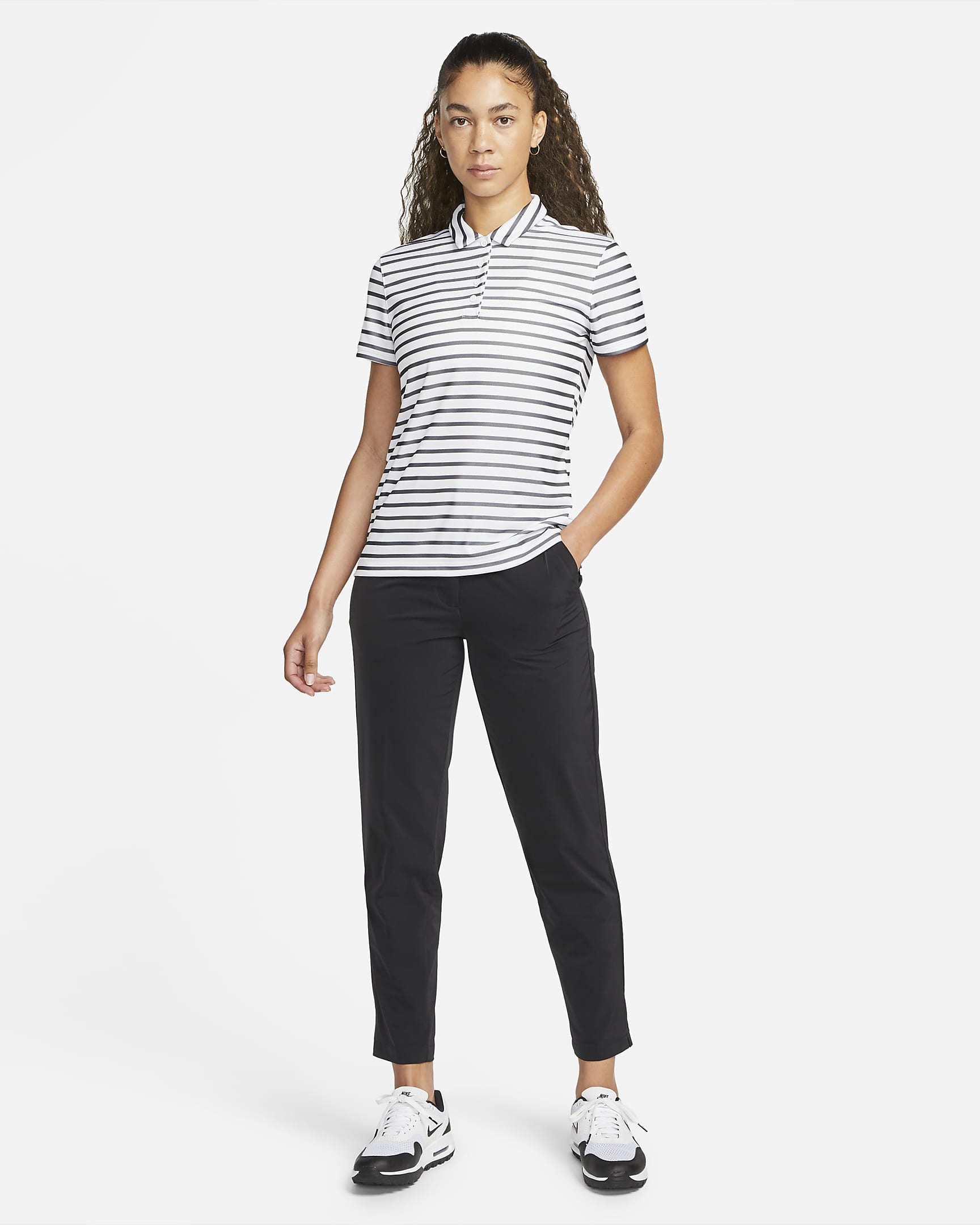 Nike Dri-FIT Tour Women's Golf Trousers - Black/White