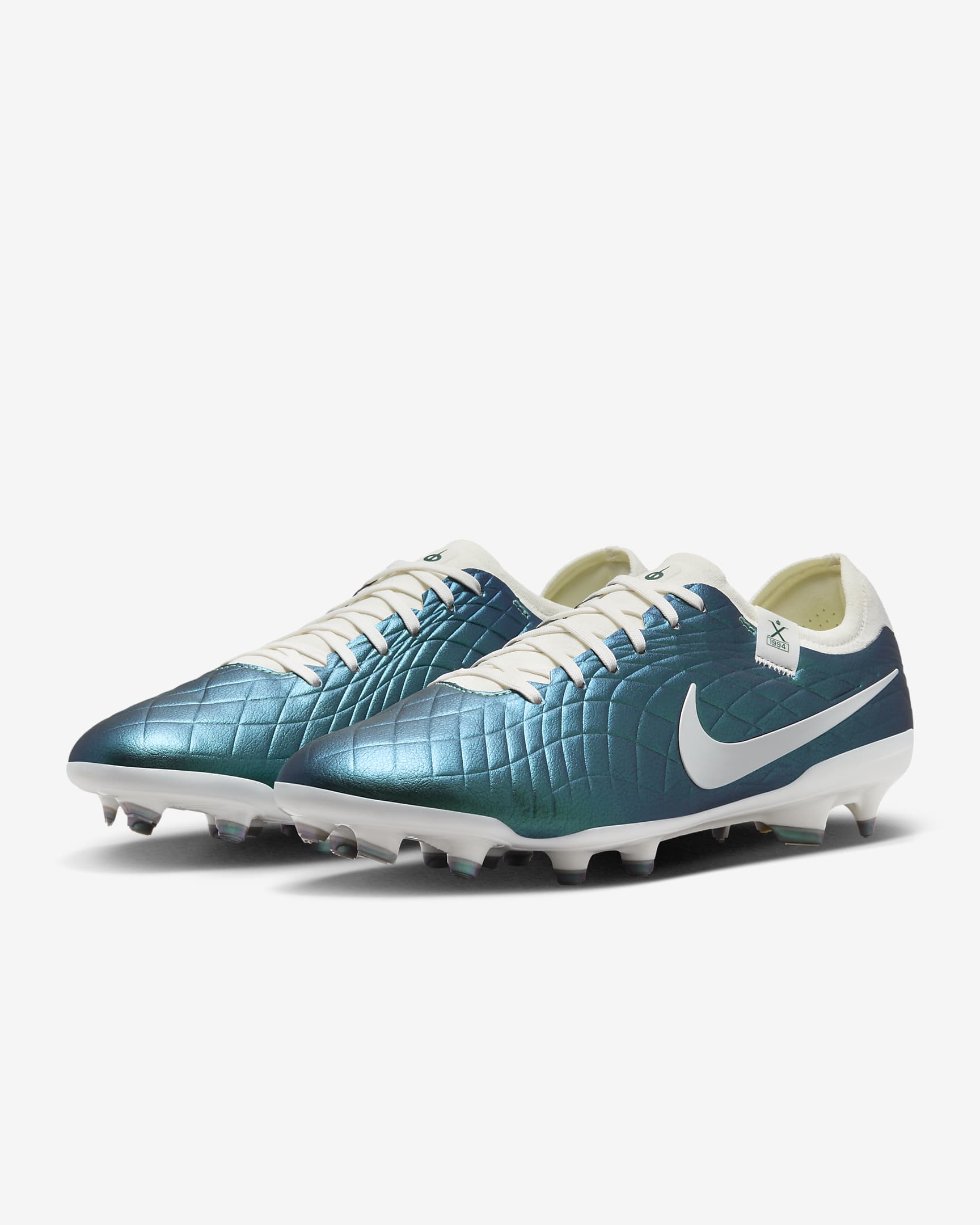 Chaussure de foot basse à crampons pour terrain sec Nike Tiempo Emerald Legend 10 Pro - Dark Atomic Teal/Sail