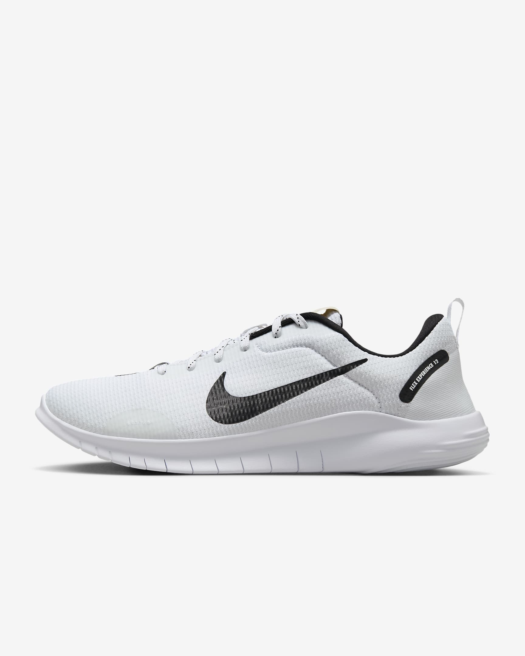 Nike Flex Experience Run 12 Men's Road Running Shoes - White/White/Black