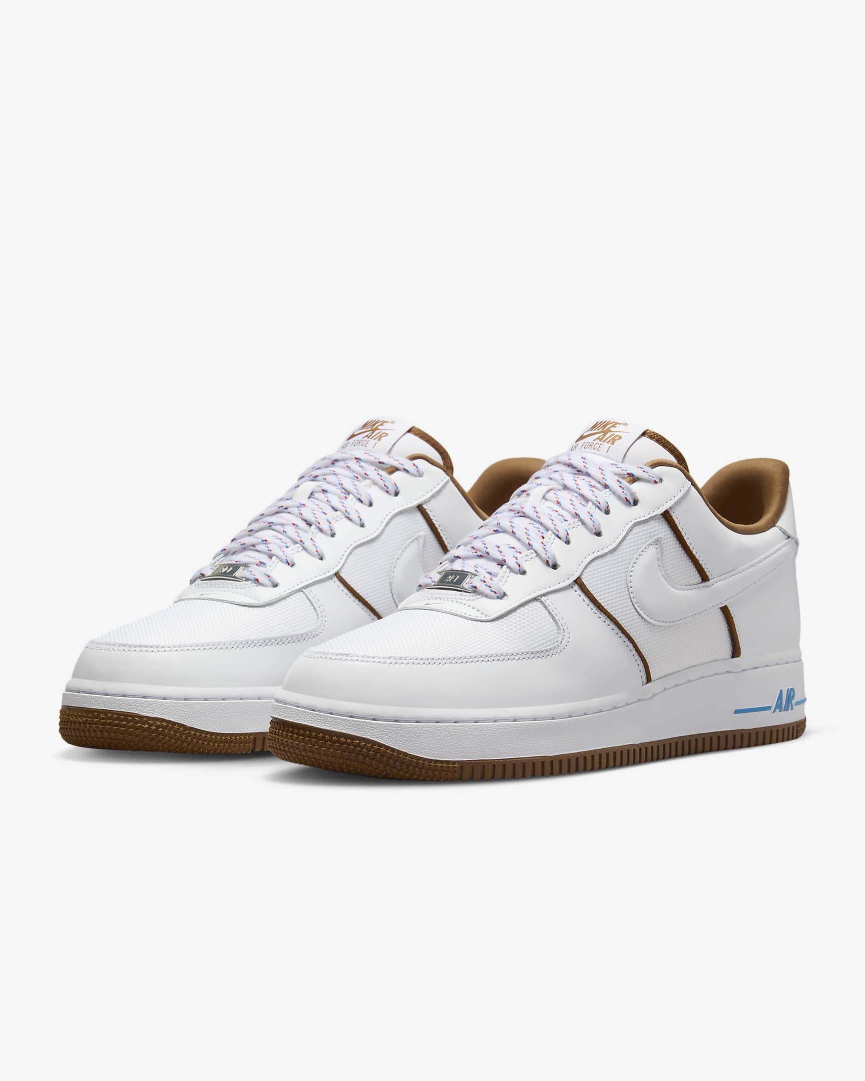 Tenis para hombre Nike Air Force 1 '07 LX - Blanco/Tostado británico claro/Azul foto/Blanco