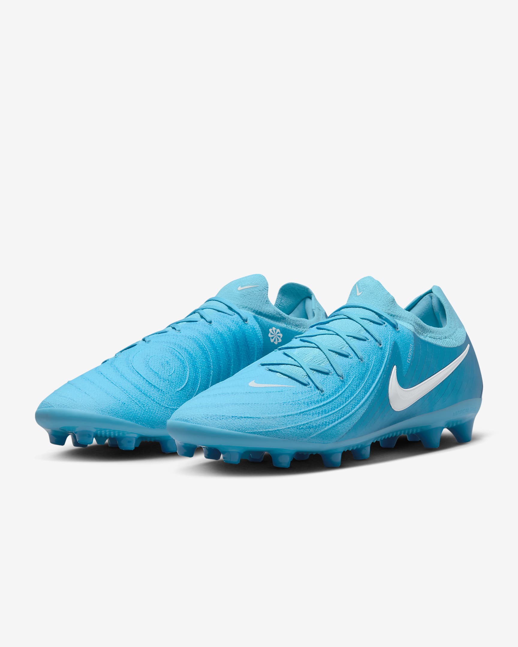 Nike Phantom GX 2 Pro AG Düşük Bilekli Krampon - Blue Fury/Beyaz