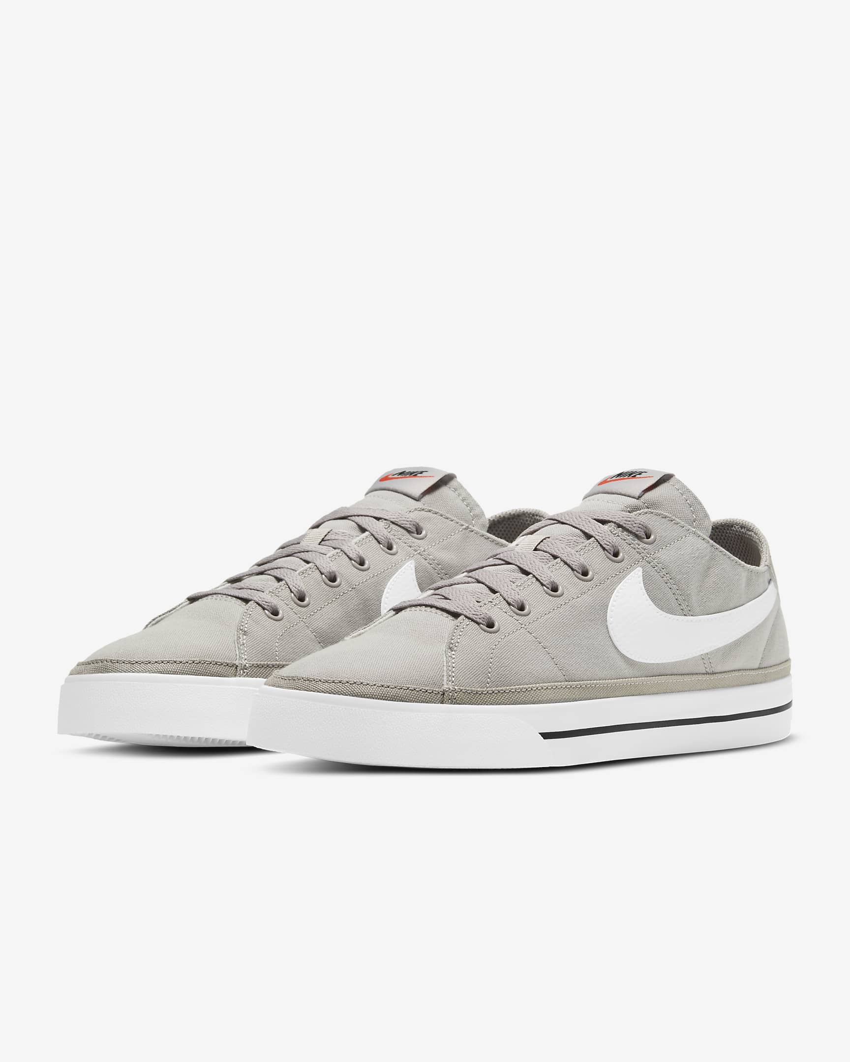 Tenis para hombre Nike Court Legacy Canvas - Gris universitario/Negro/Blanco