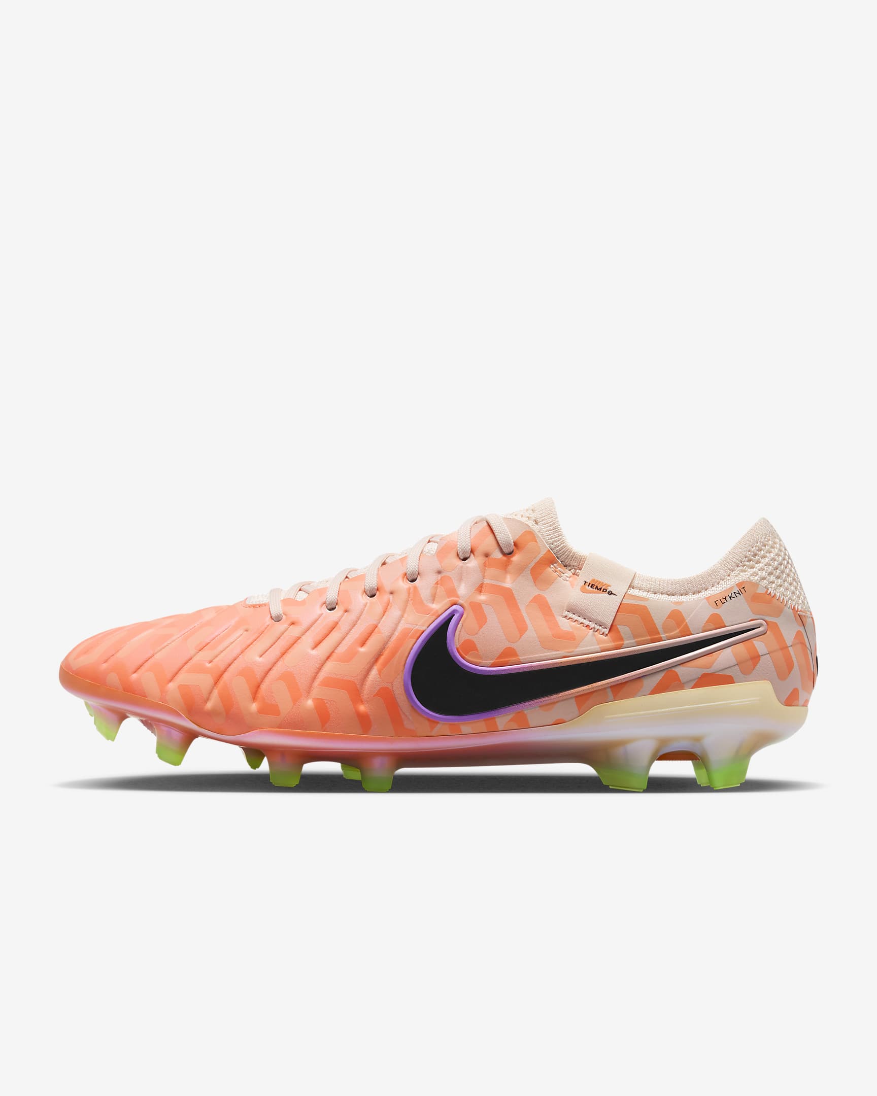 Nike Tiempo Legend 10 Elite Firm-Ground Low-Top Soccer Cleats - Guava Ice/Black