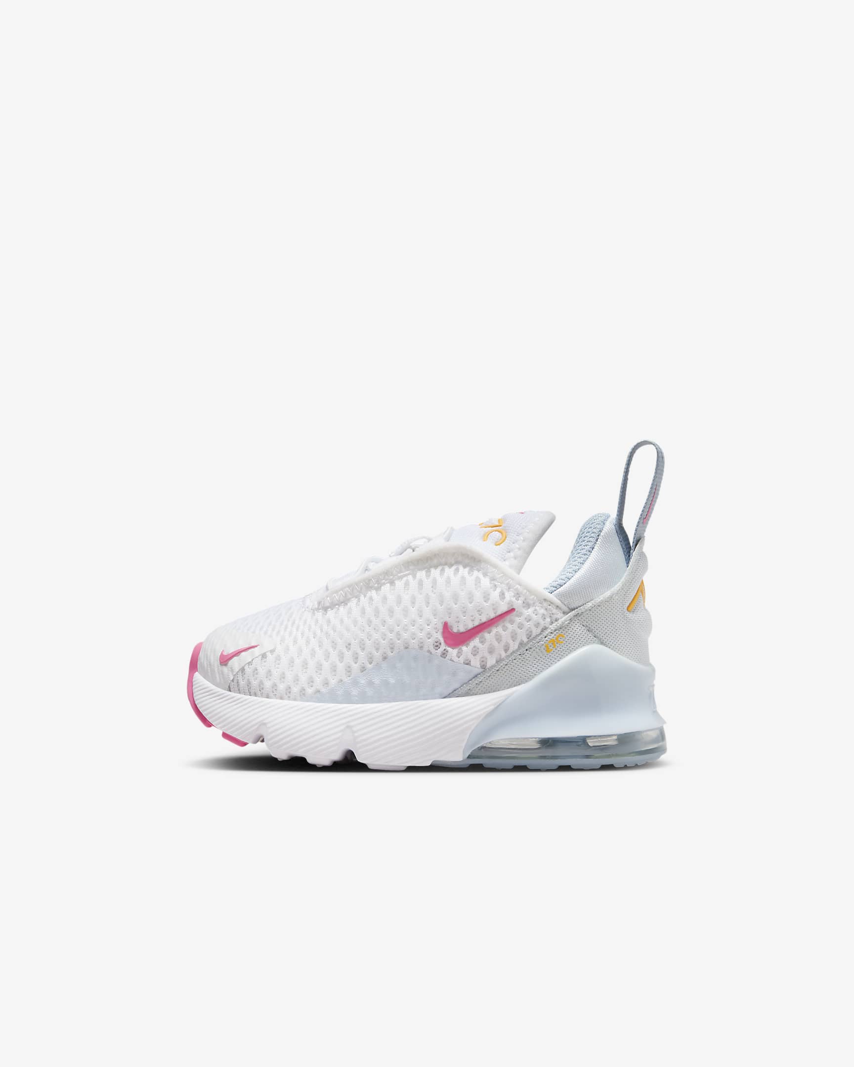 Nike Air Max 270 Baby and Toddler Shoe - White/Blue Tint/Light Armoury Blue/Pinksicle