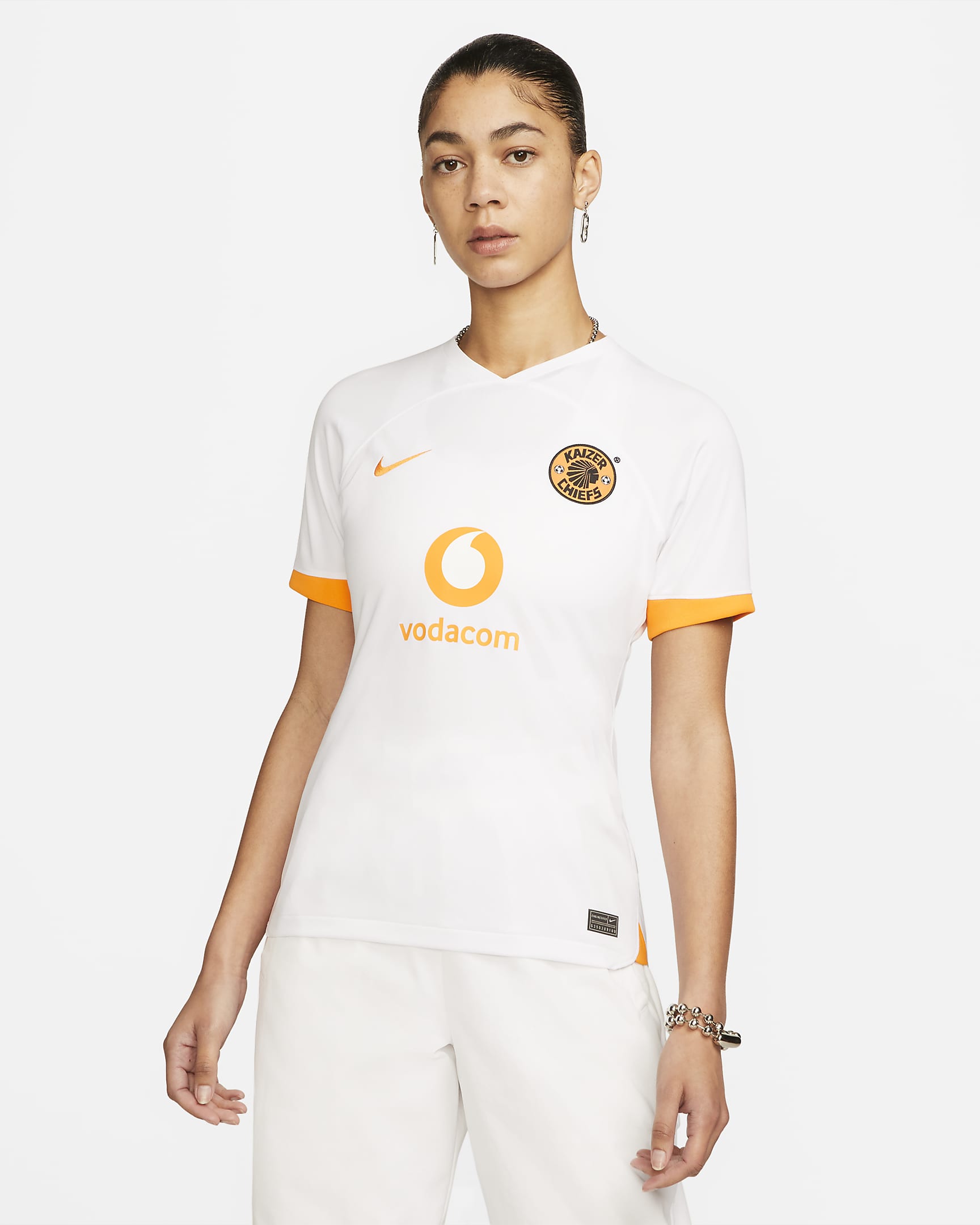 Kaizer Chiefs F.C. 2022/23 Stadium Away Women's Nike Dri-FIT Football Shirt - White/White/Taxi/Taxi