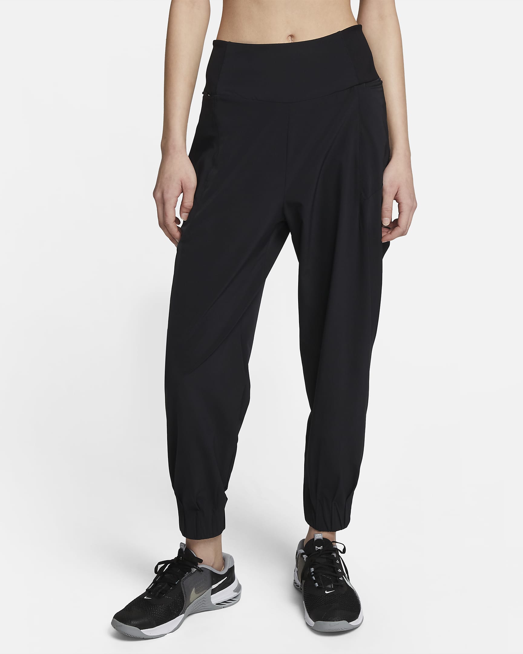 Nike Dri-FIT Bliss Women's High-waisted 7/8 Trousers - Black/Clear