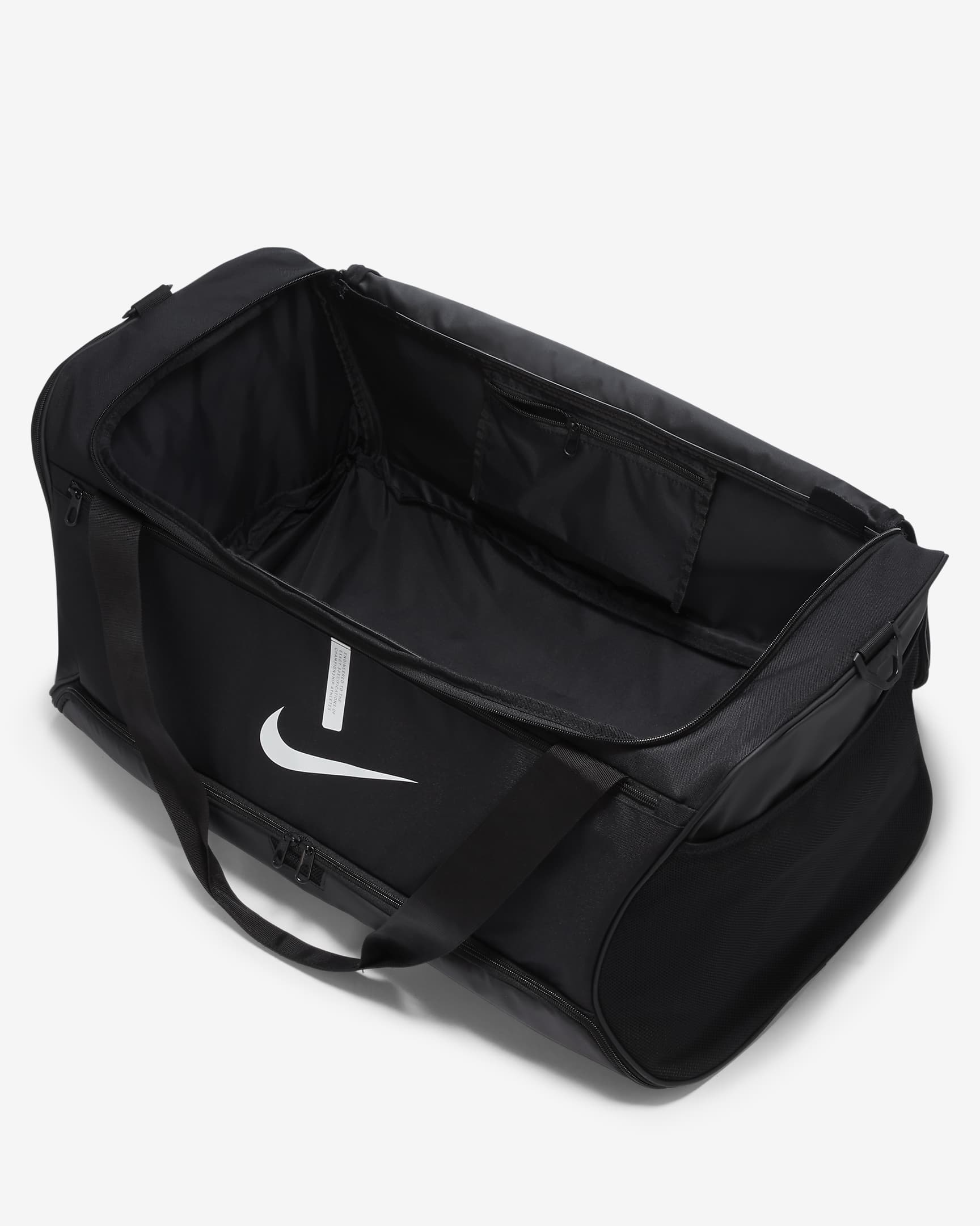 Saco de desporto de futebol Nike Academy Team (grande, 95 L) - Preto/Preto/Branco