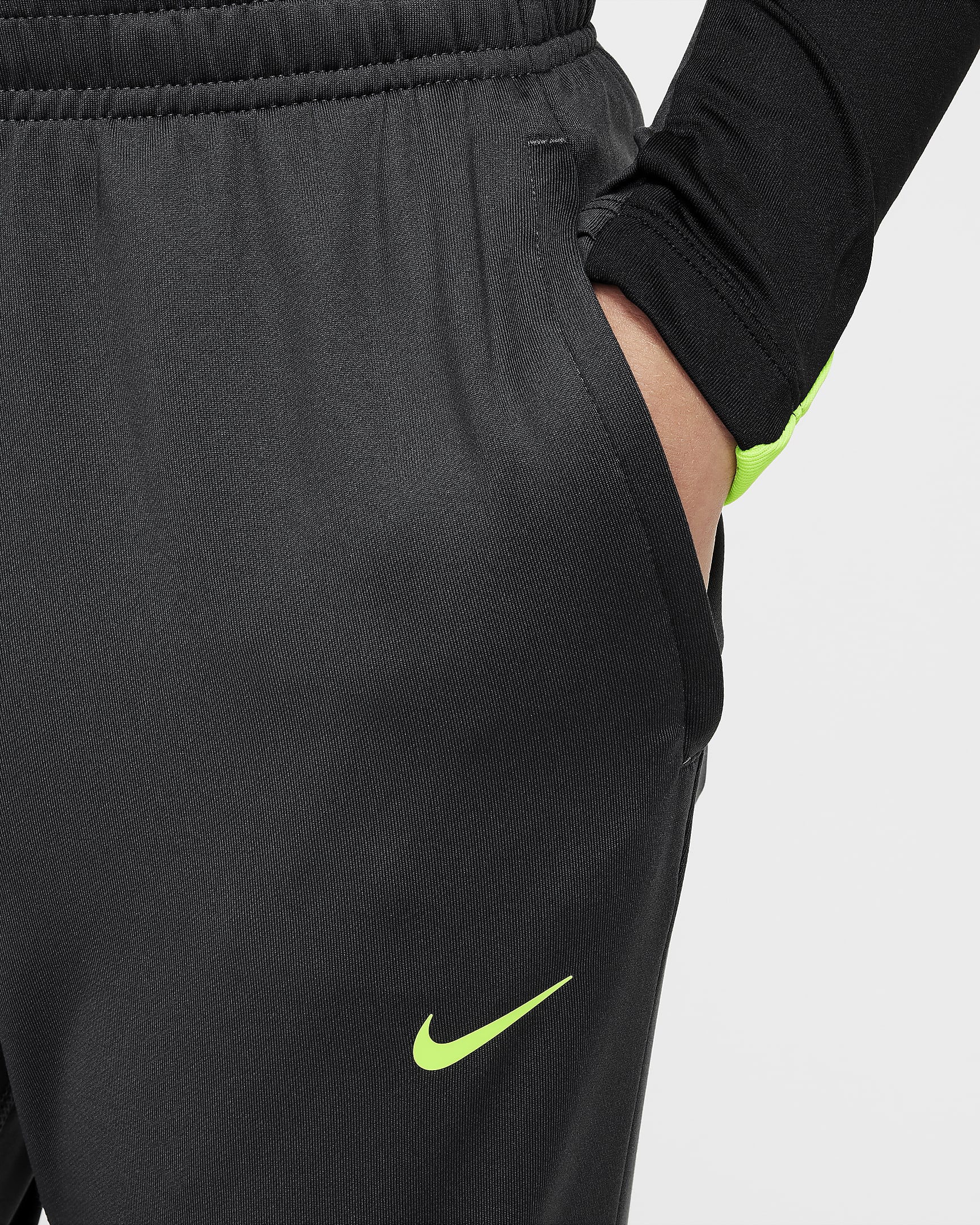 Nike Dri-FIT Strike-fodboldbukser til større børn - Anthracite/Volt/Volt