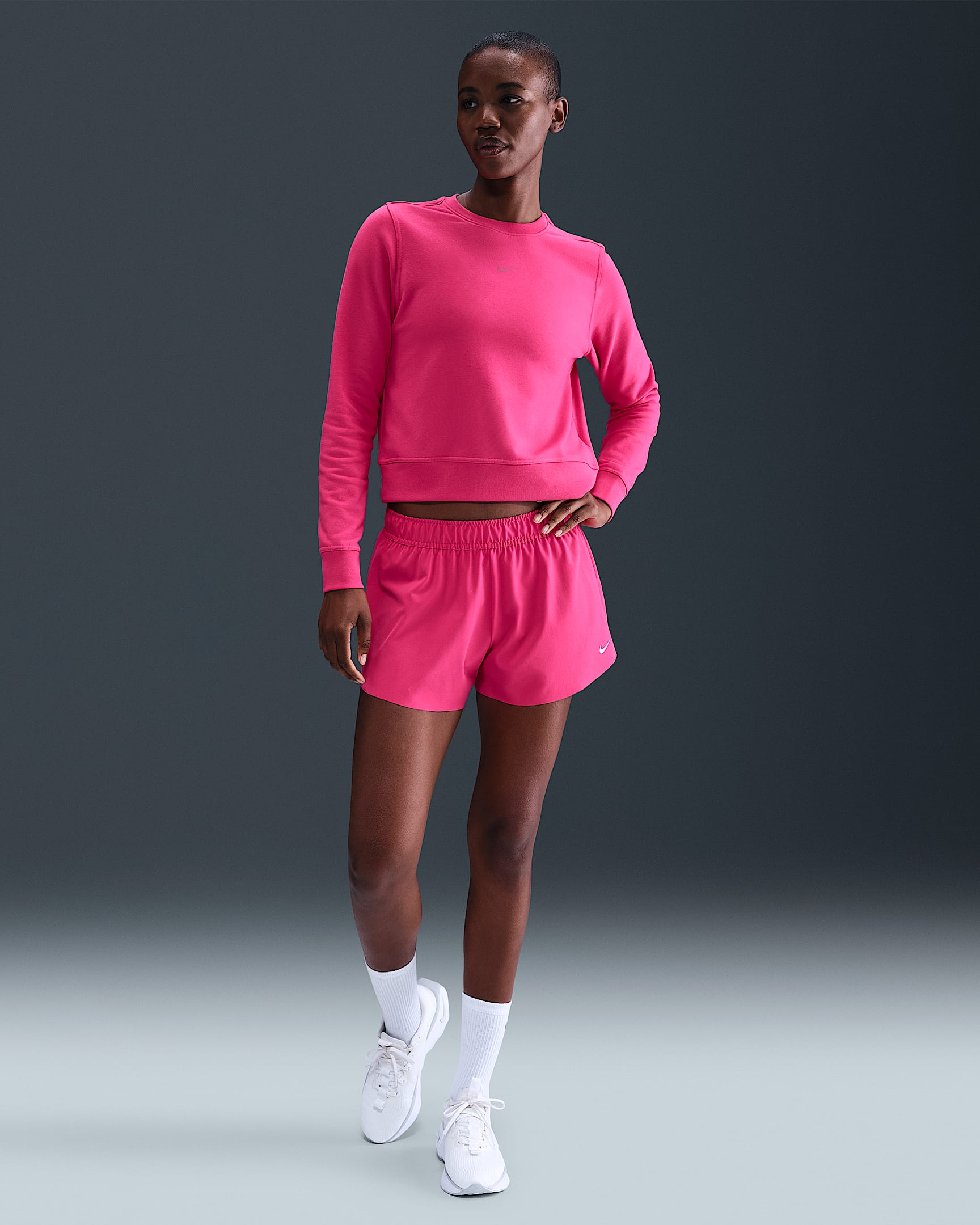 Nike One Women's Repel Mid-Rise 3" Brief-Lined Shorts - Rush Pink/White