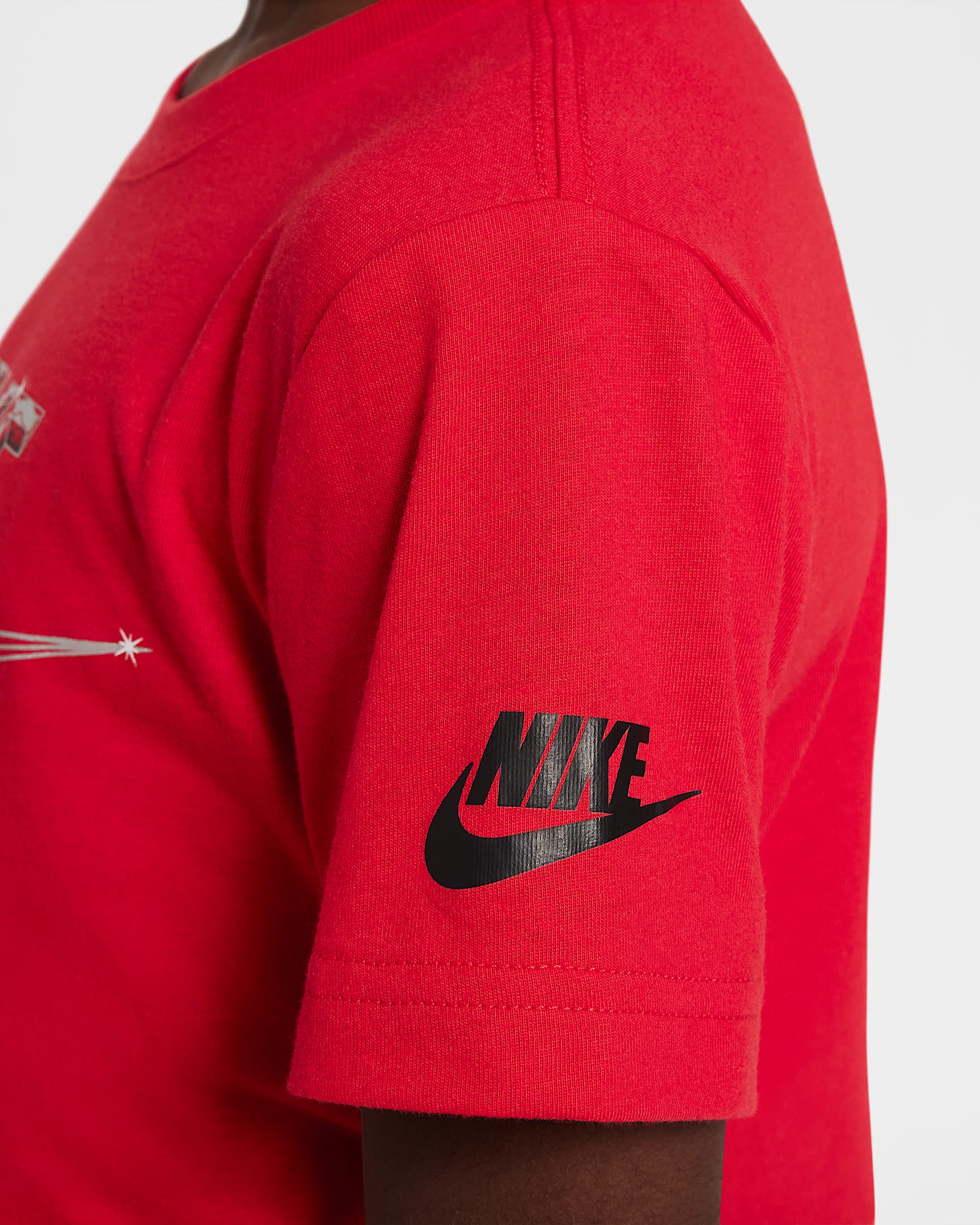 Playera Futura metalizada para niños talla pequeña Nike - Rojo universitario