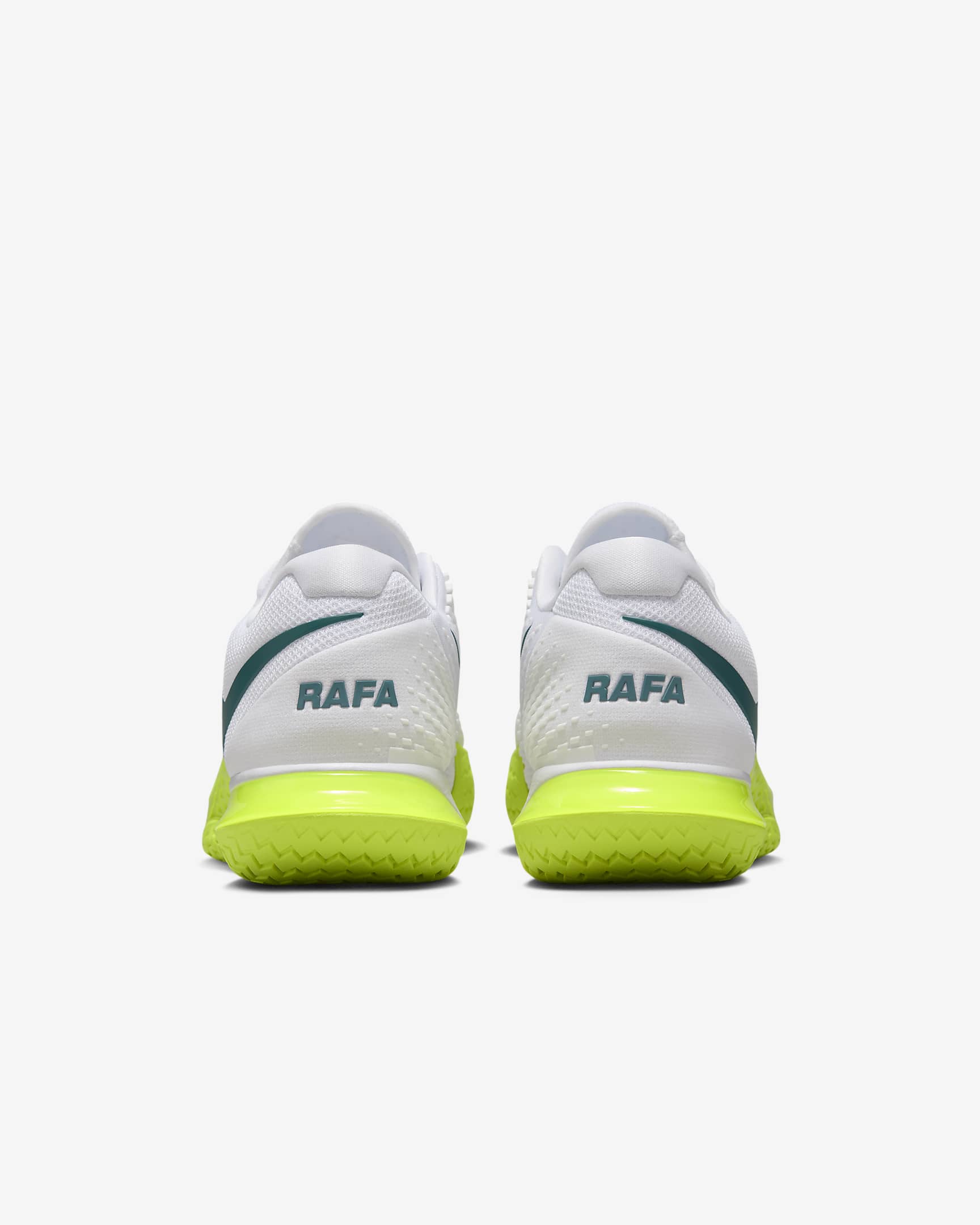 Sapatilhas de ténis para piso duro NikeCourt Zoom Vapor Cage 4 Rafa para homem - Branco/Volt/Geode Teal