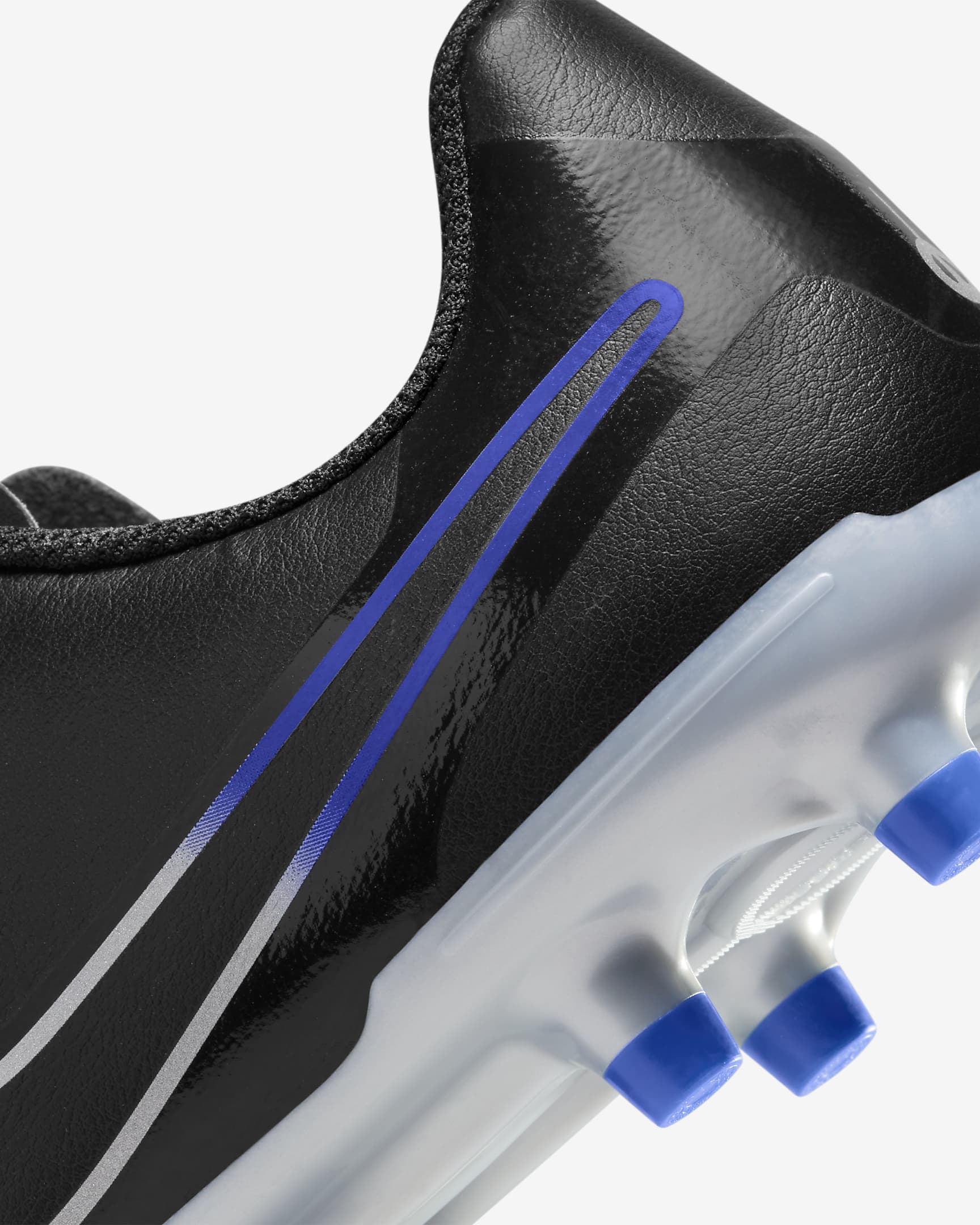 Chaussure de foot basse à crampons multi-surfaces Nike Jr. Tiempo Legend 10 Club pour enfant/ado - Noir/Hyper Royal/Chrome
