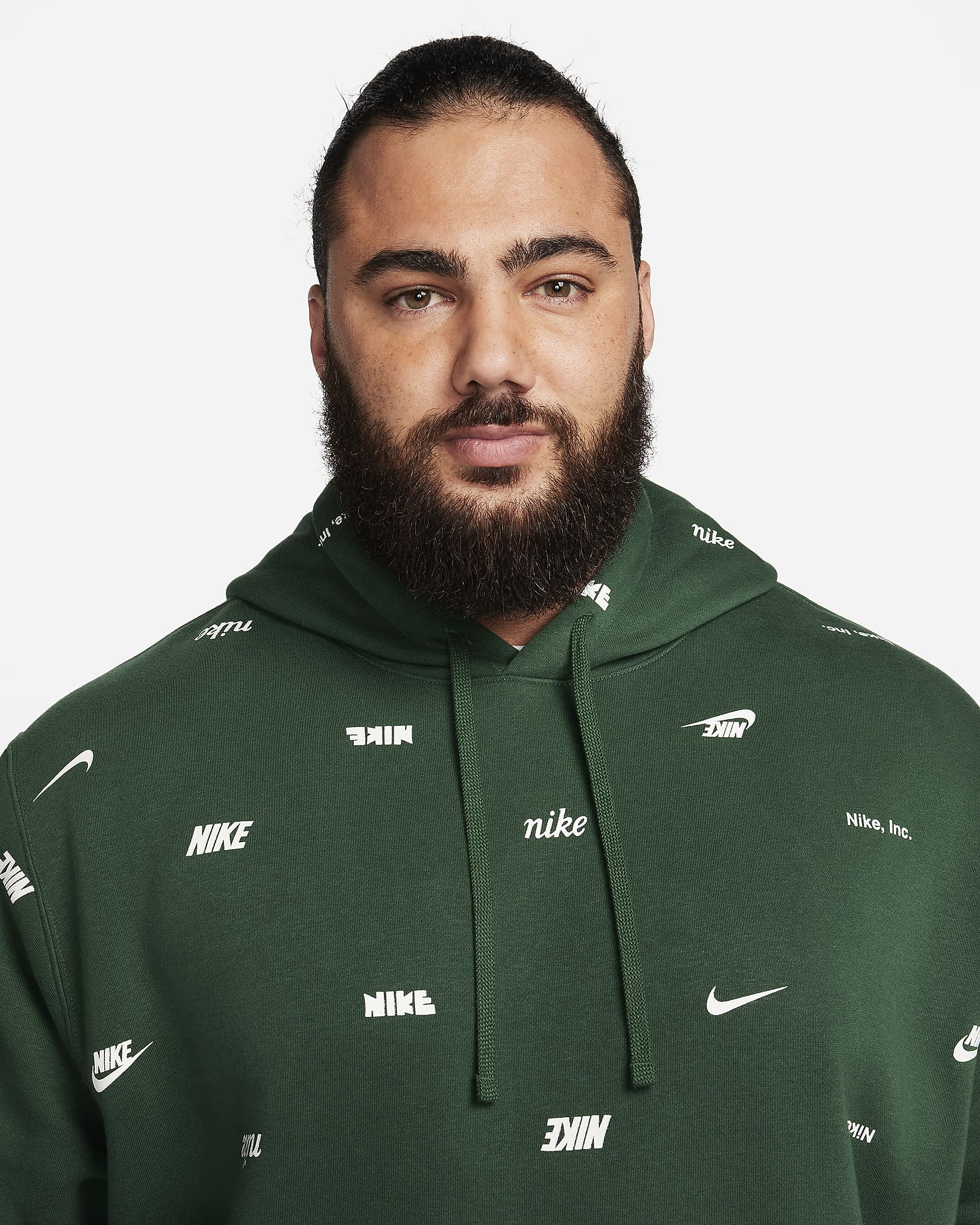 Nike Club Fleece Men's Allover Print Pullover Hoodie.