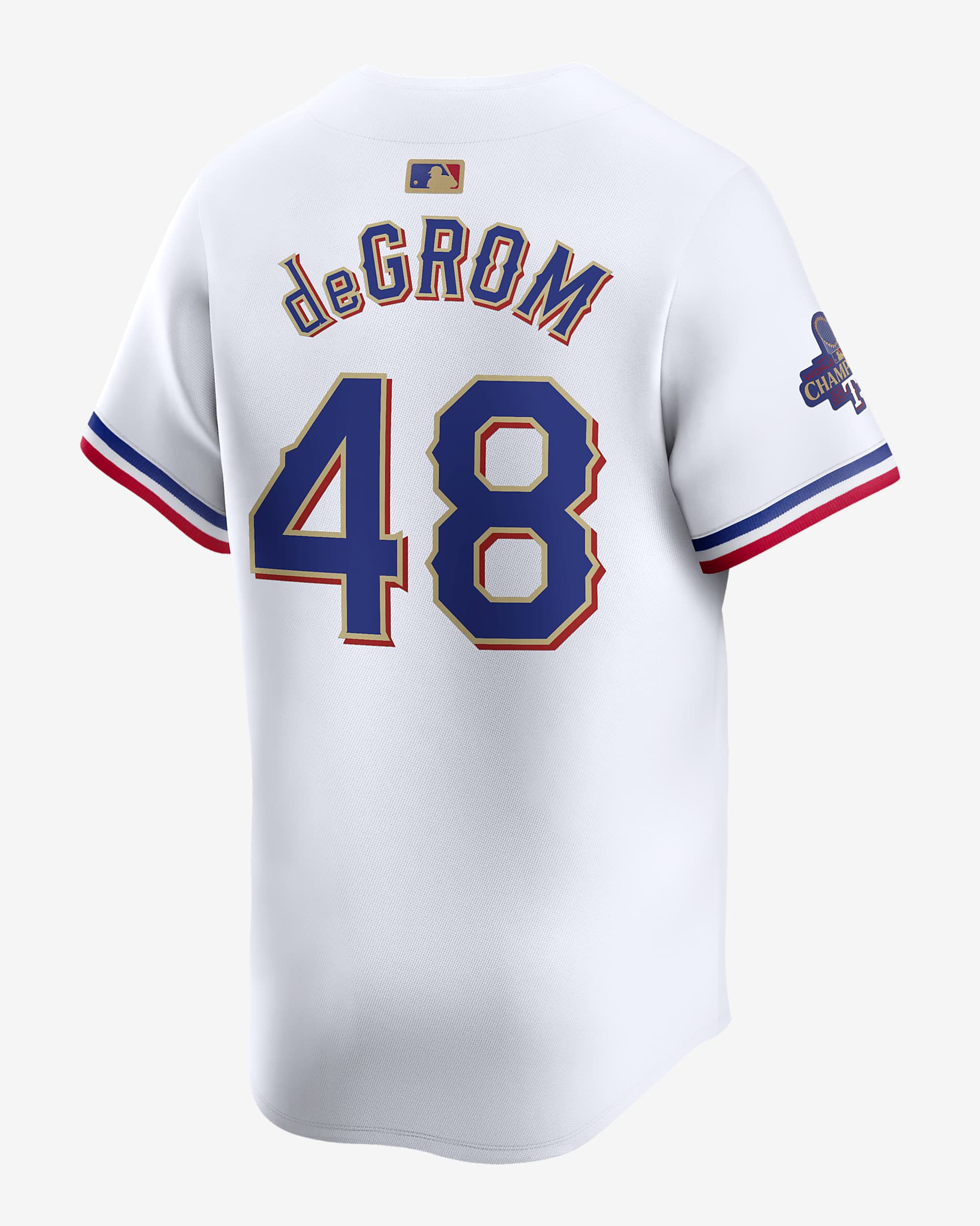 Jacob deGrom Texas Rangers 2023 World Series Champions Gold Men's Nike ...