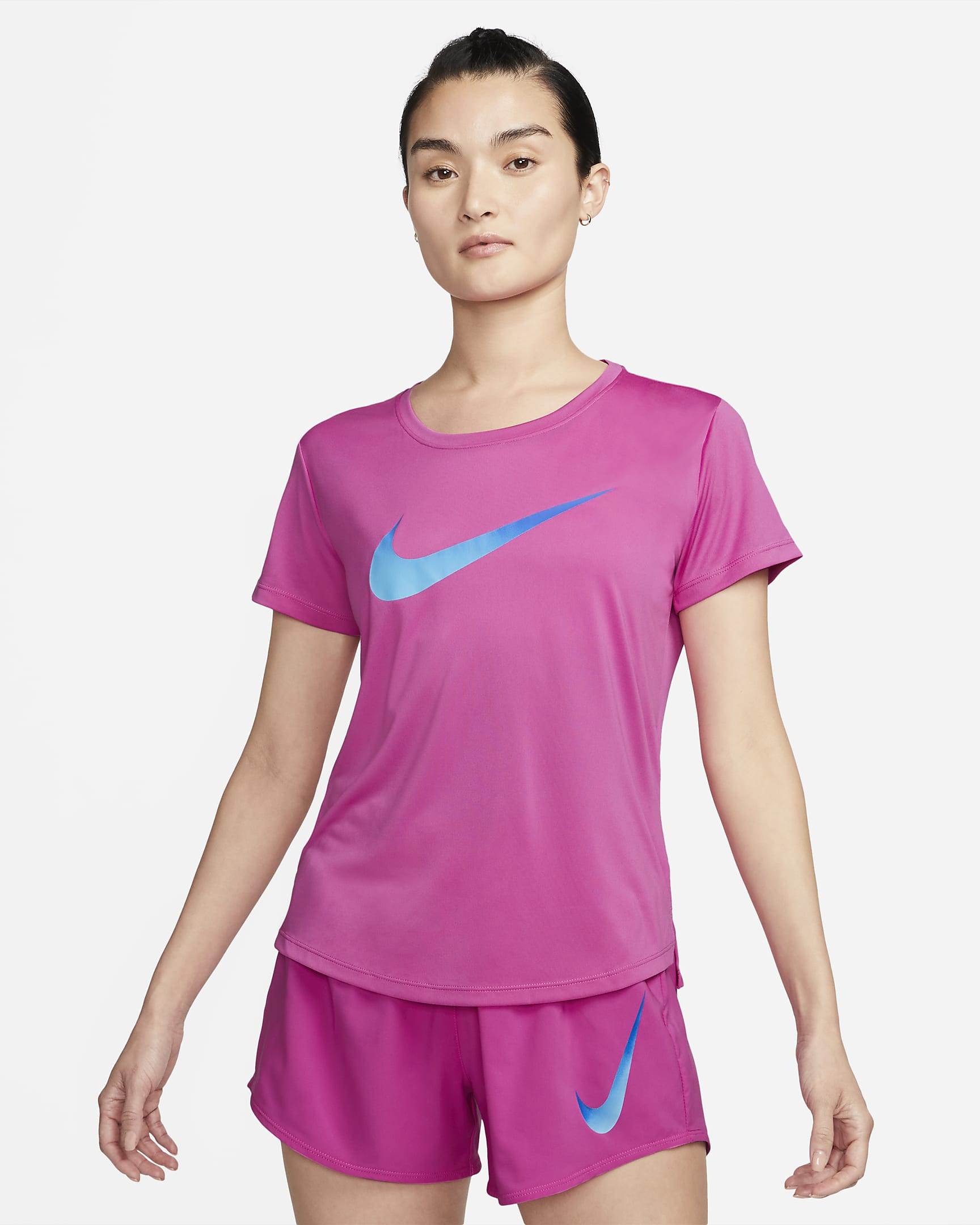 Nike Dri-FIT One Women's Short-Sleeve Running Top - Active Fuchsia