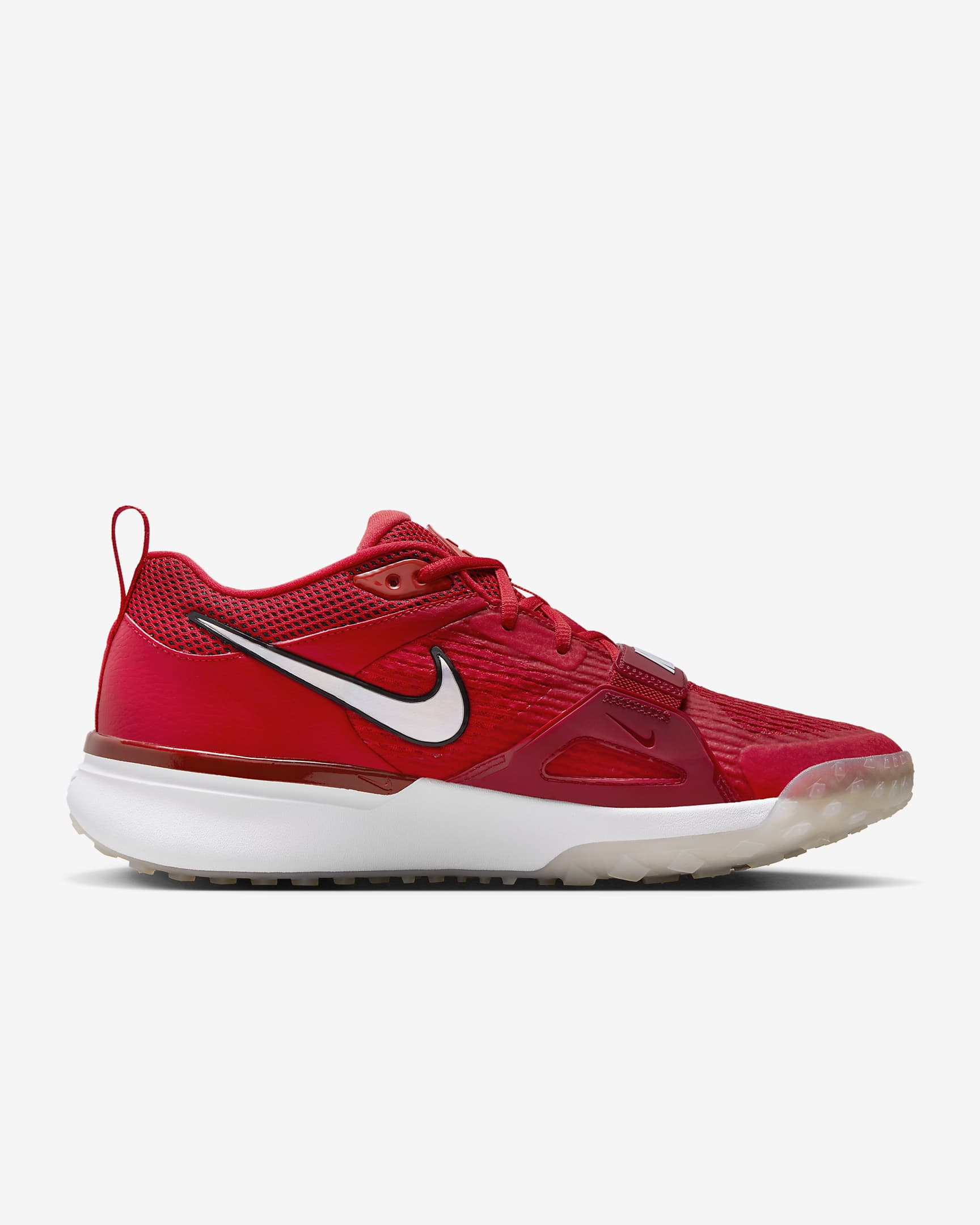 Tenis de béisbol para hombre Nike Air Zoom Diamond Elite Turf - Rojo universitario/Platino puro/Rojo gimnasio/Blanco