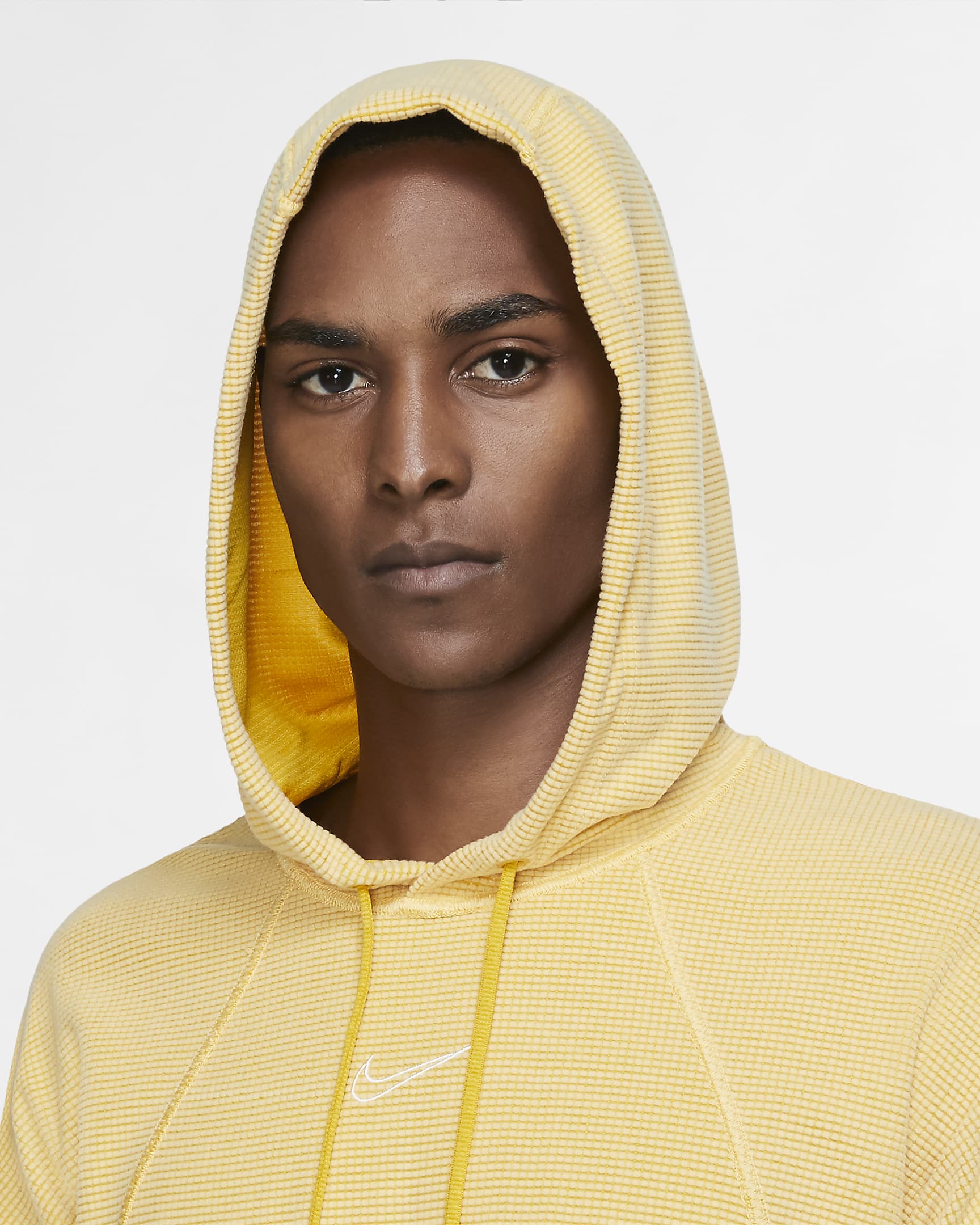 Nike Men's Fleece Pullover Training Hoodie - Dark Sulphur/Topaz Gold/Dark Sulphur/Sail