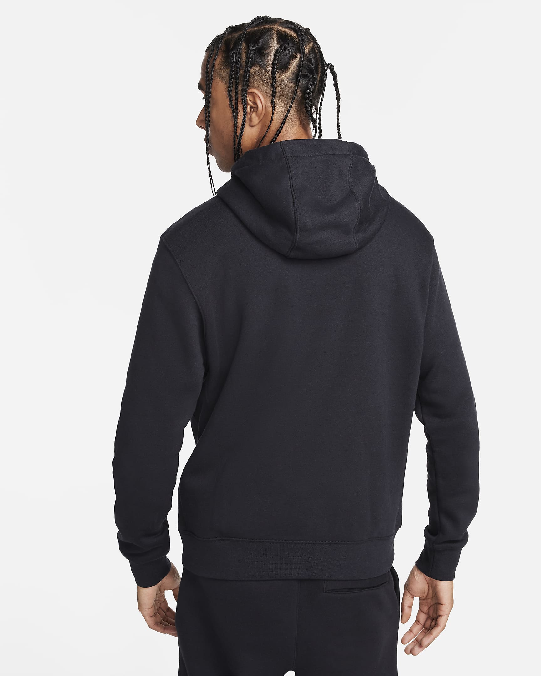 Nike Club Fleece Men's Patch Pullover Hoodie - Black/Black