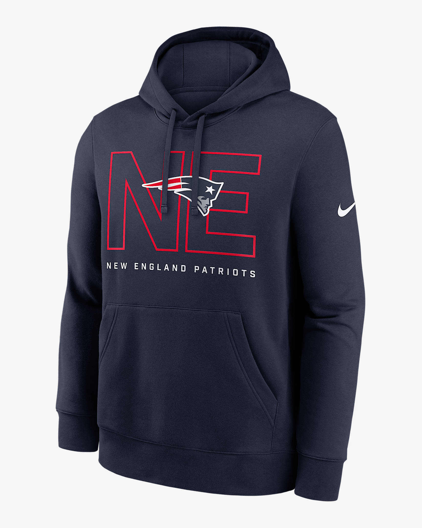 Sudadera con gorro sin cierre Nike de la NFL para hombre New England Patriots Busted Play Club - Azul marino