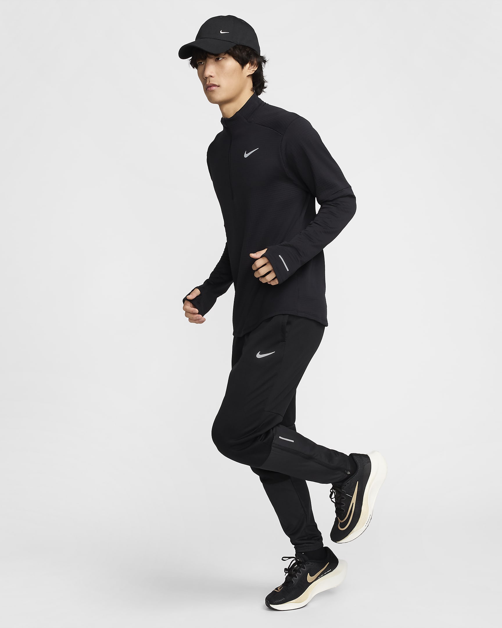 Nike Sphere Challenger Men's Therma-FIT Water-Repellent Running Trousers - Black/Black