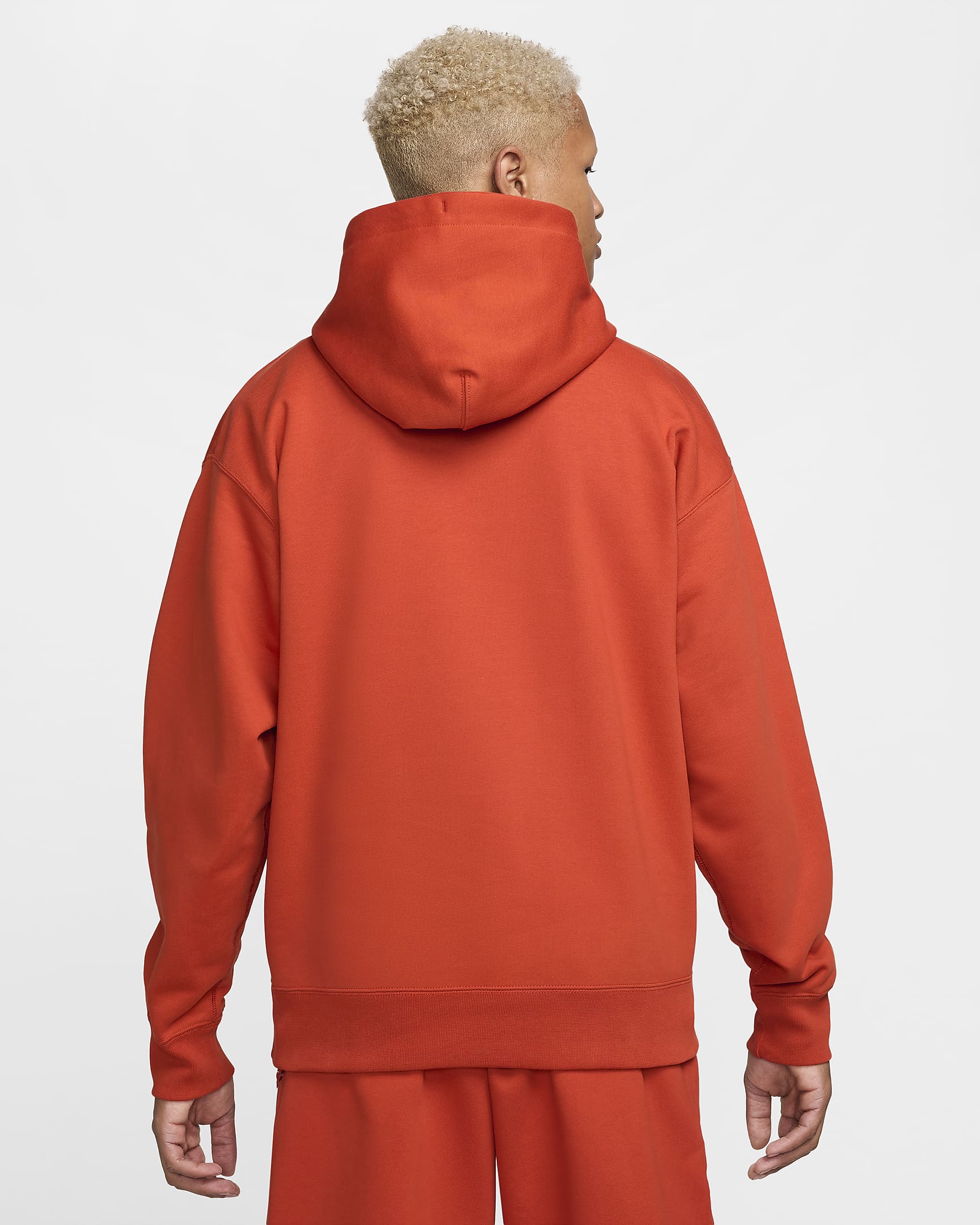 Sweat à capuche en tissu Fleece Nike Solo Swoosh pour homme - Dragon Red/Blanc