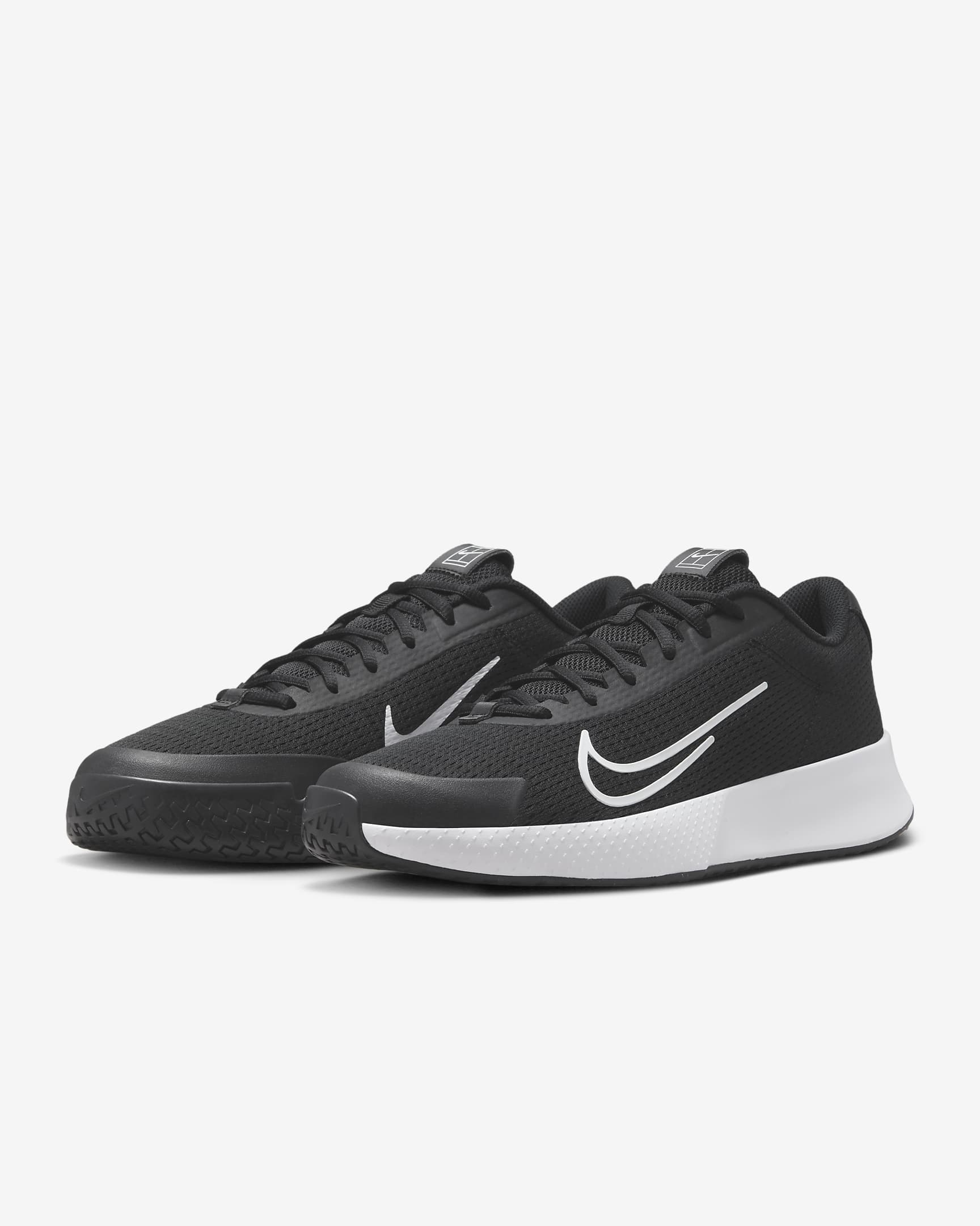 NikeCourt Vapor Lite 2 Herren-Tennisschuh für Hartplätze - Schwarz/Weiß