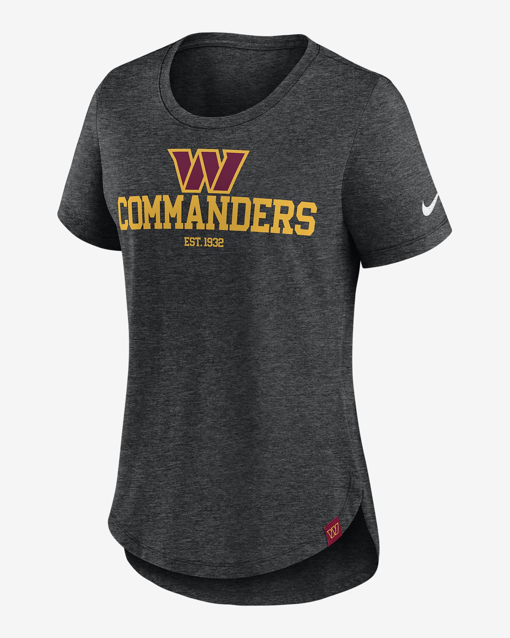 Washington Commanders Women's Nike NFL T-Shirt - Black Heather