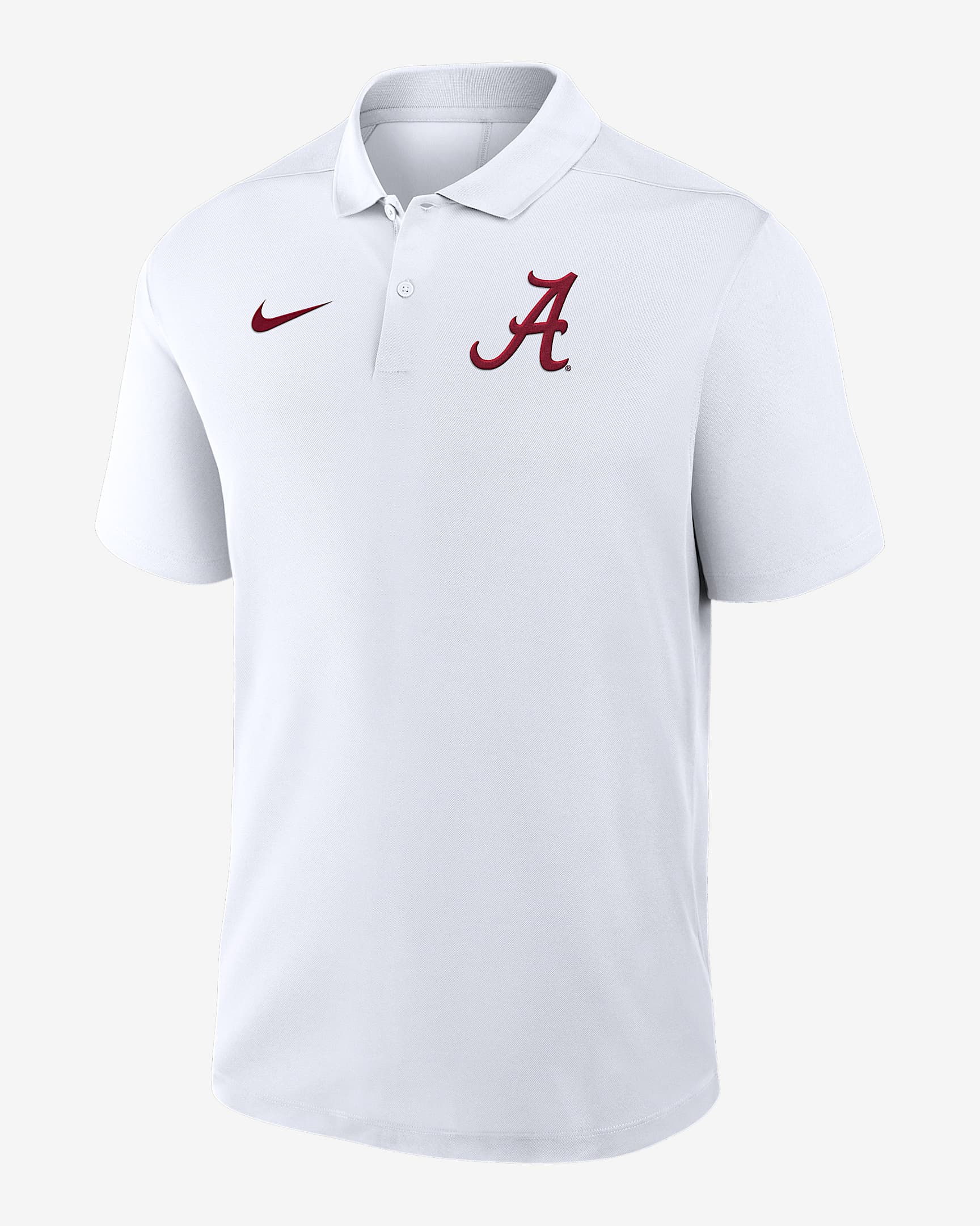 Alabama Primetime Victory Primary Logo Men's Nike Dri-FIT College Polo - White