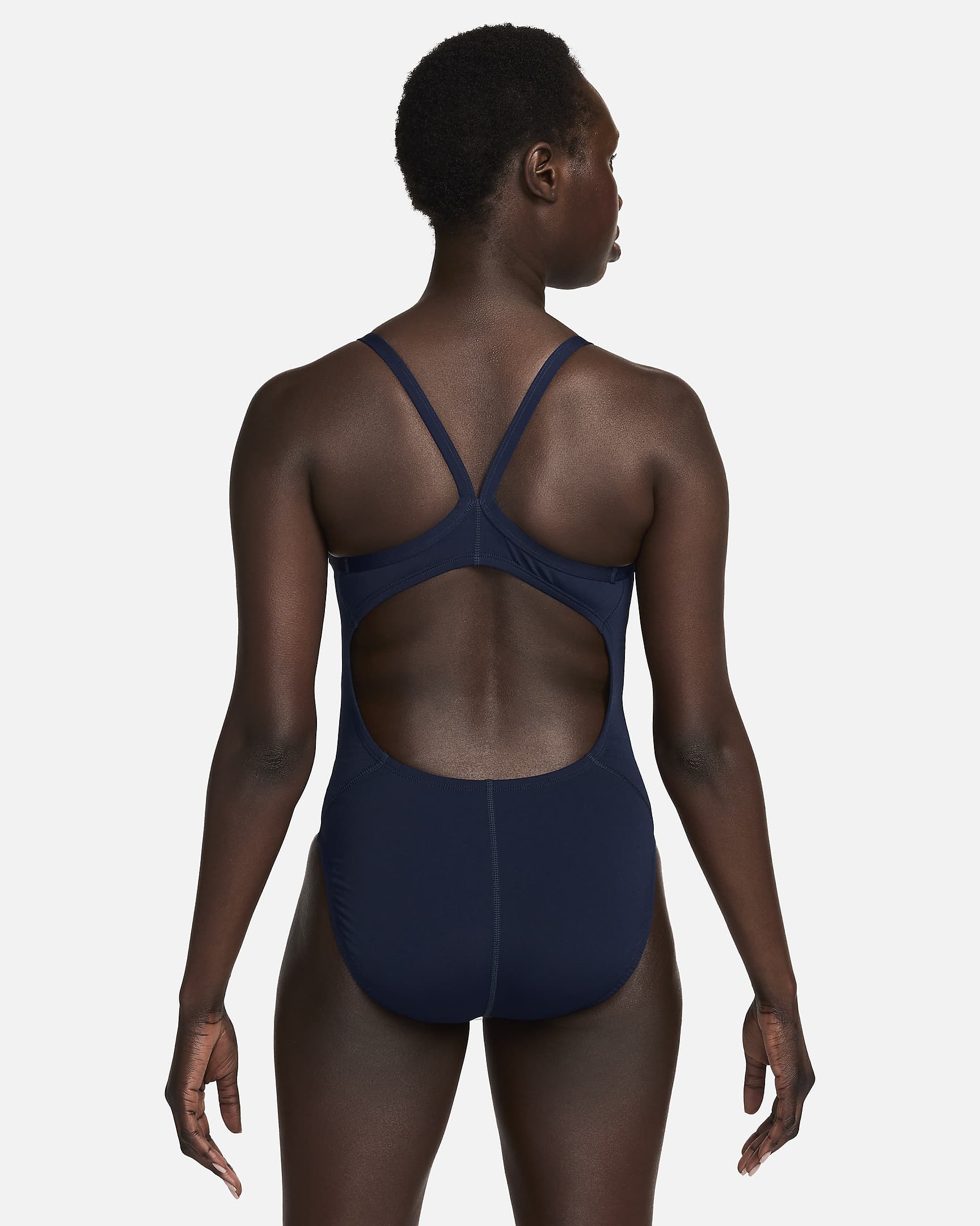 Traje de baño de una sola pieza con espalda deportiva Nike HydraStrong - Azul marino medianoche